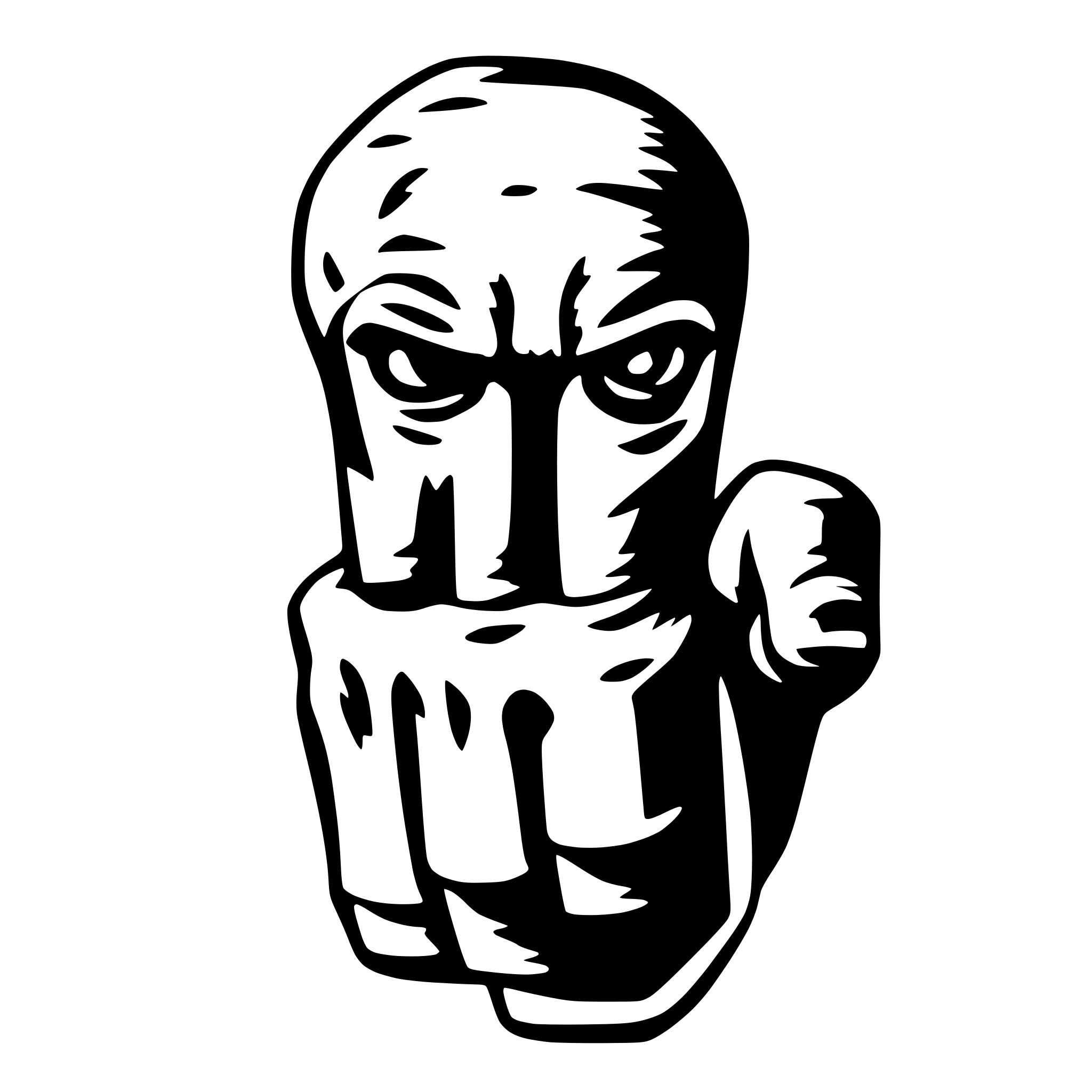 AI-generated SVG of 'Serious Punch'