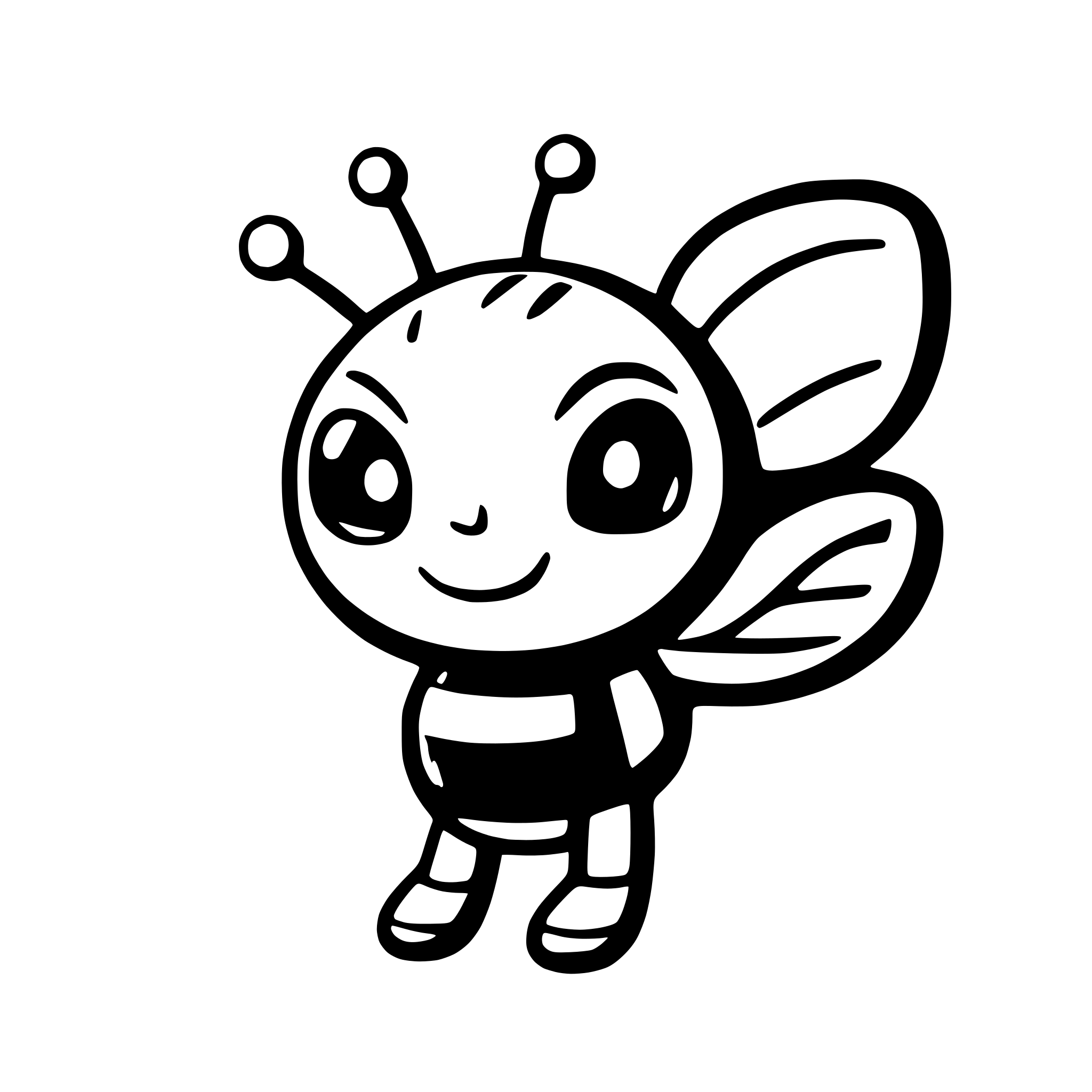 AI-generated SVG of a bee