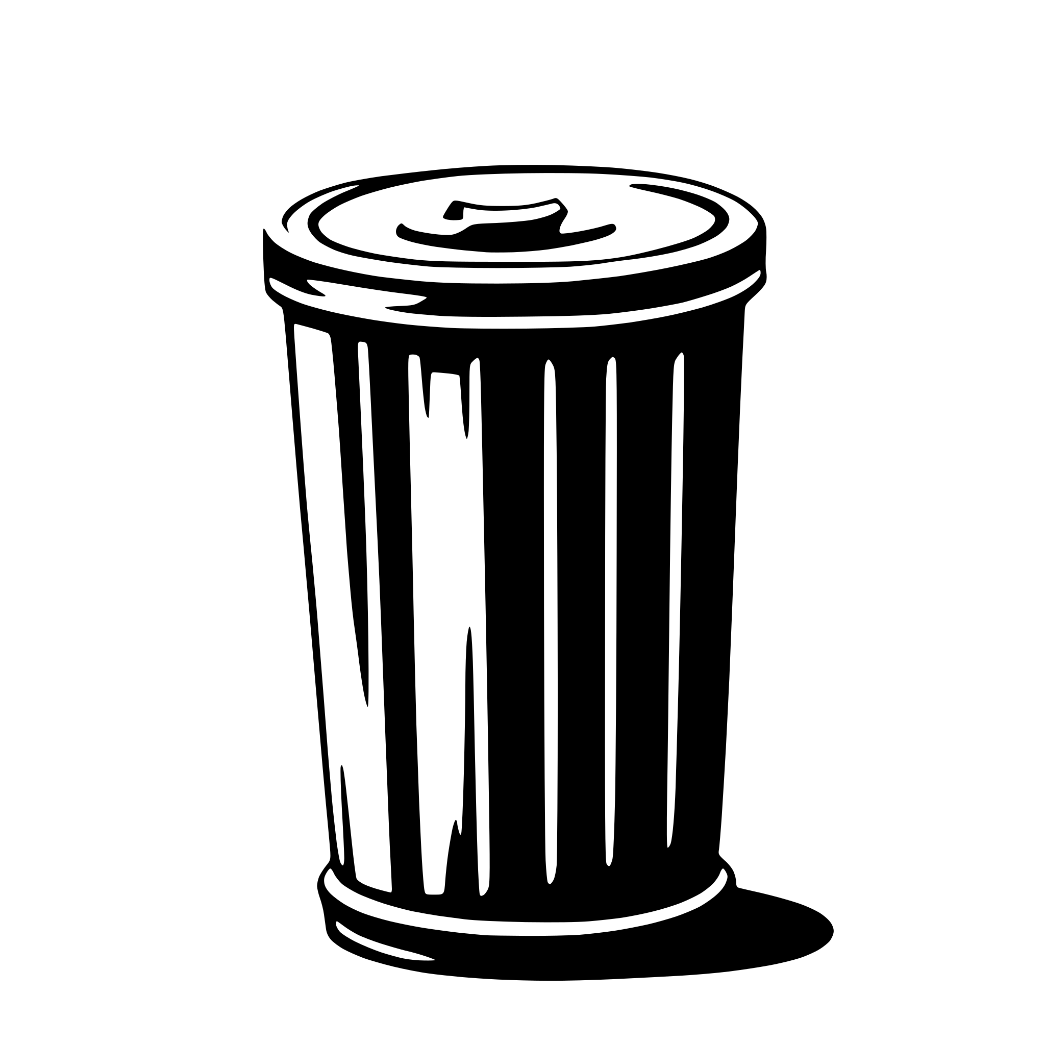 AI-generated SVG of a trash bin