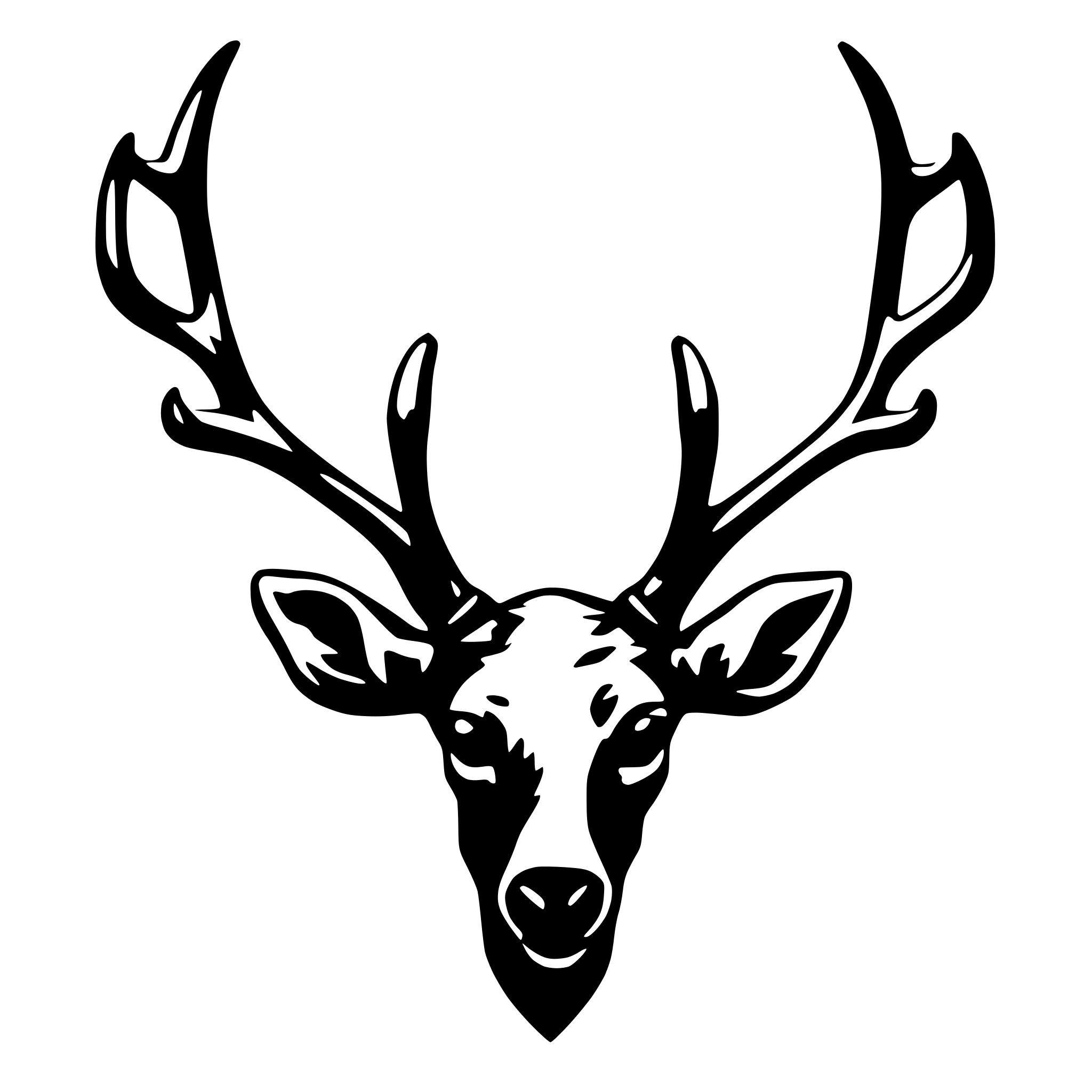 AI-generated SVG of 'elk antlers'