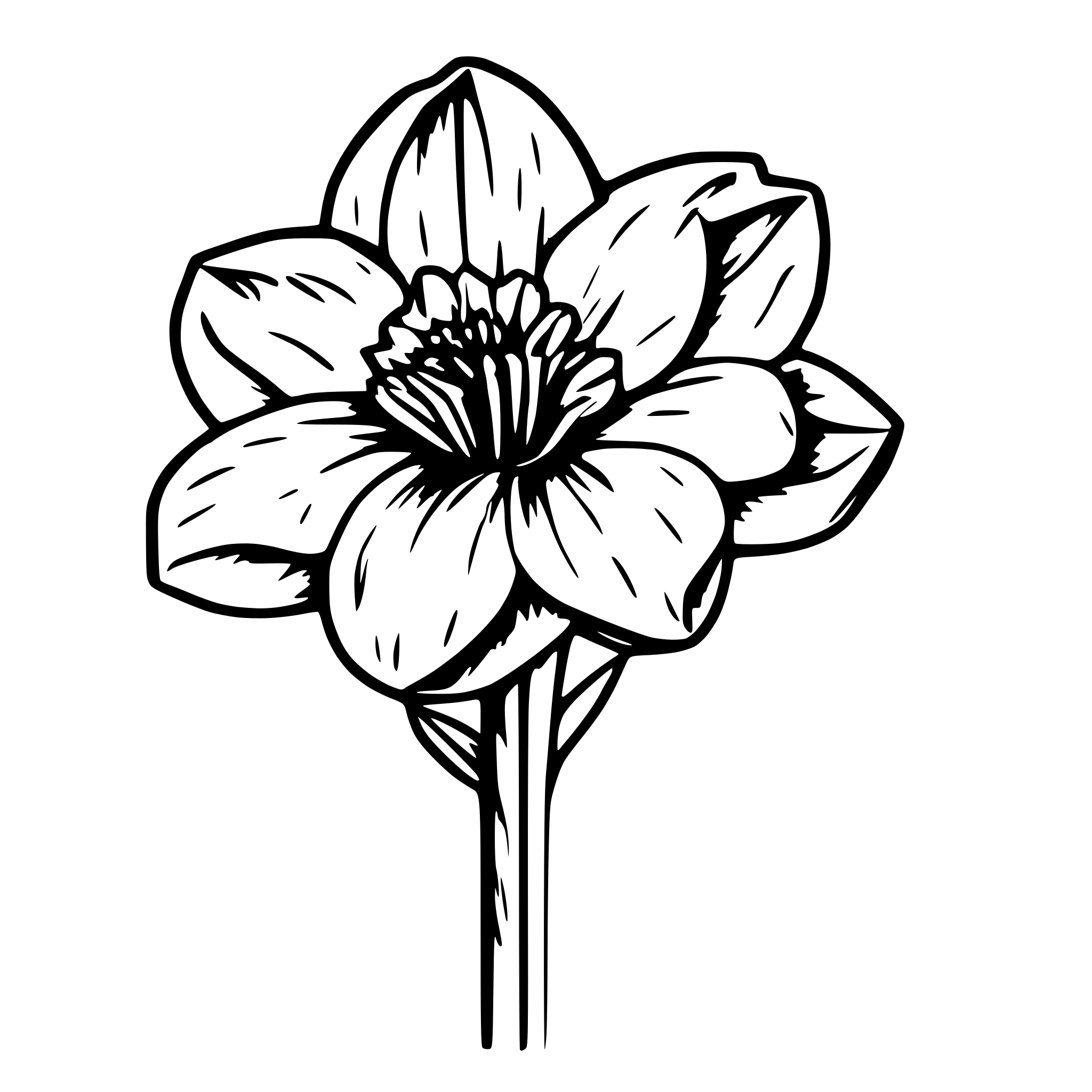 AI-generated SVG of a Head of a daffodil