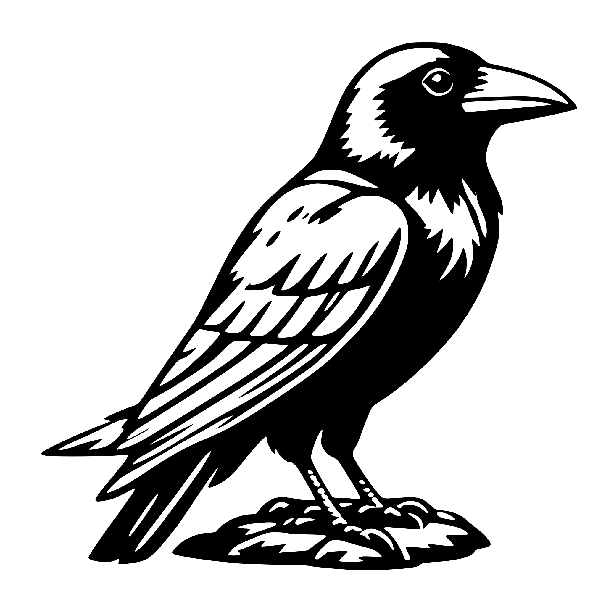 AI-generated SVG of a raven