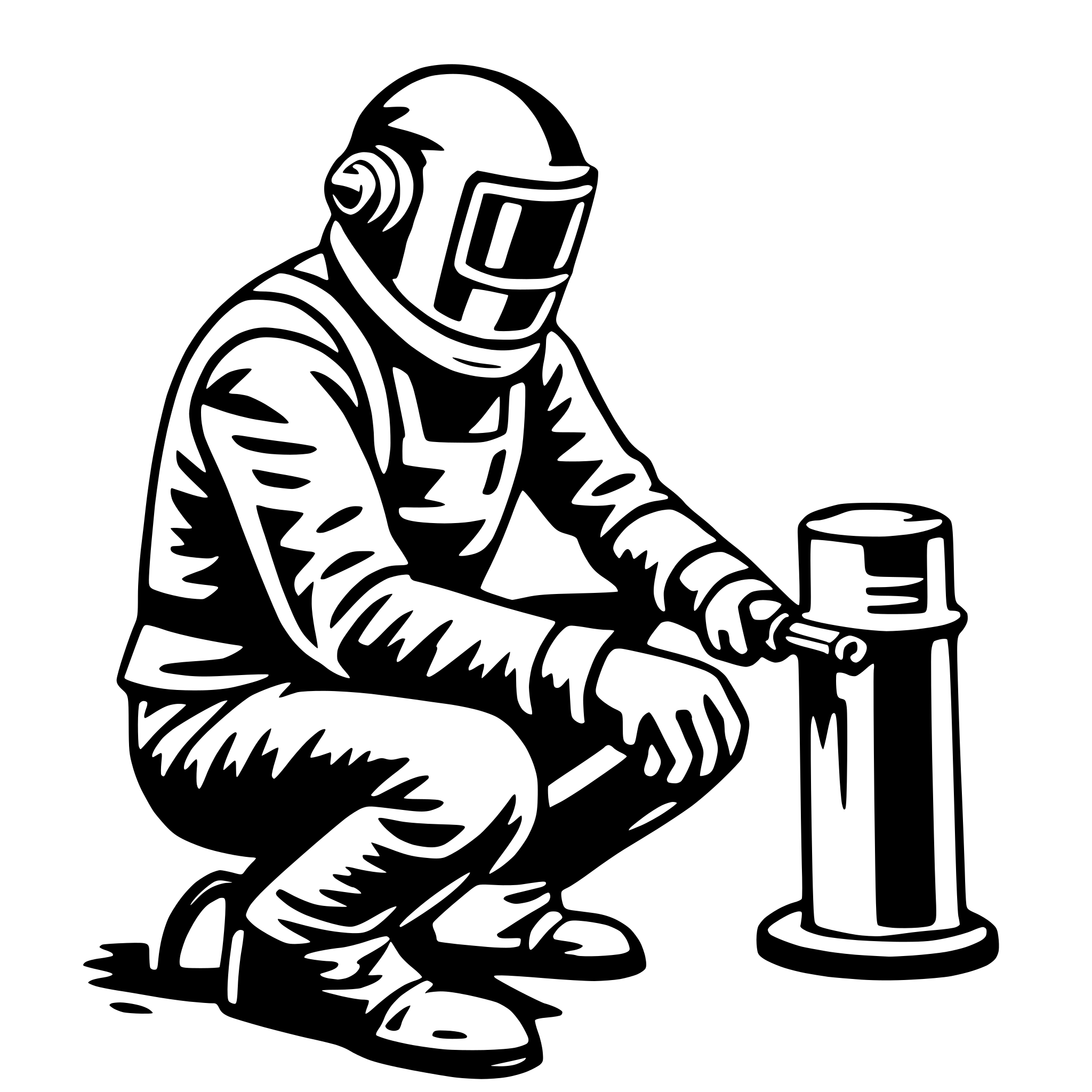 AI-generated SVG of a welder