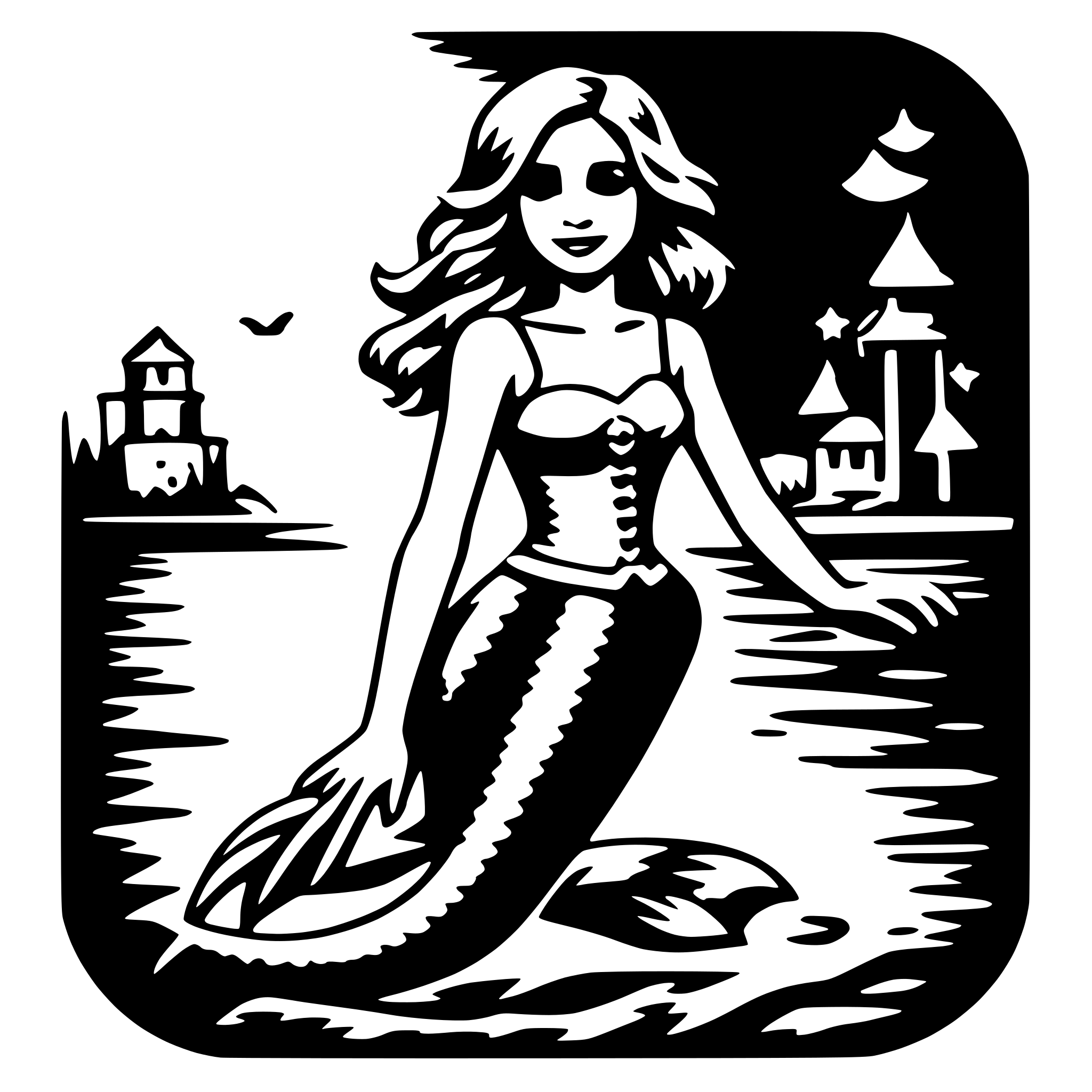 AI-generated SVG of 'mermaid'