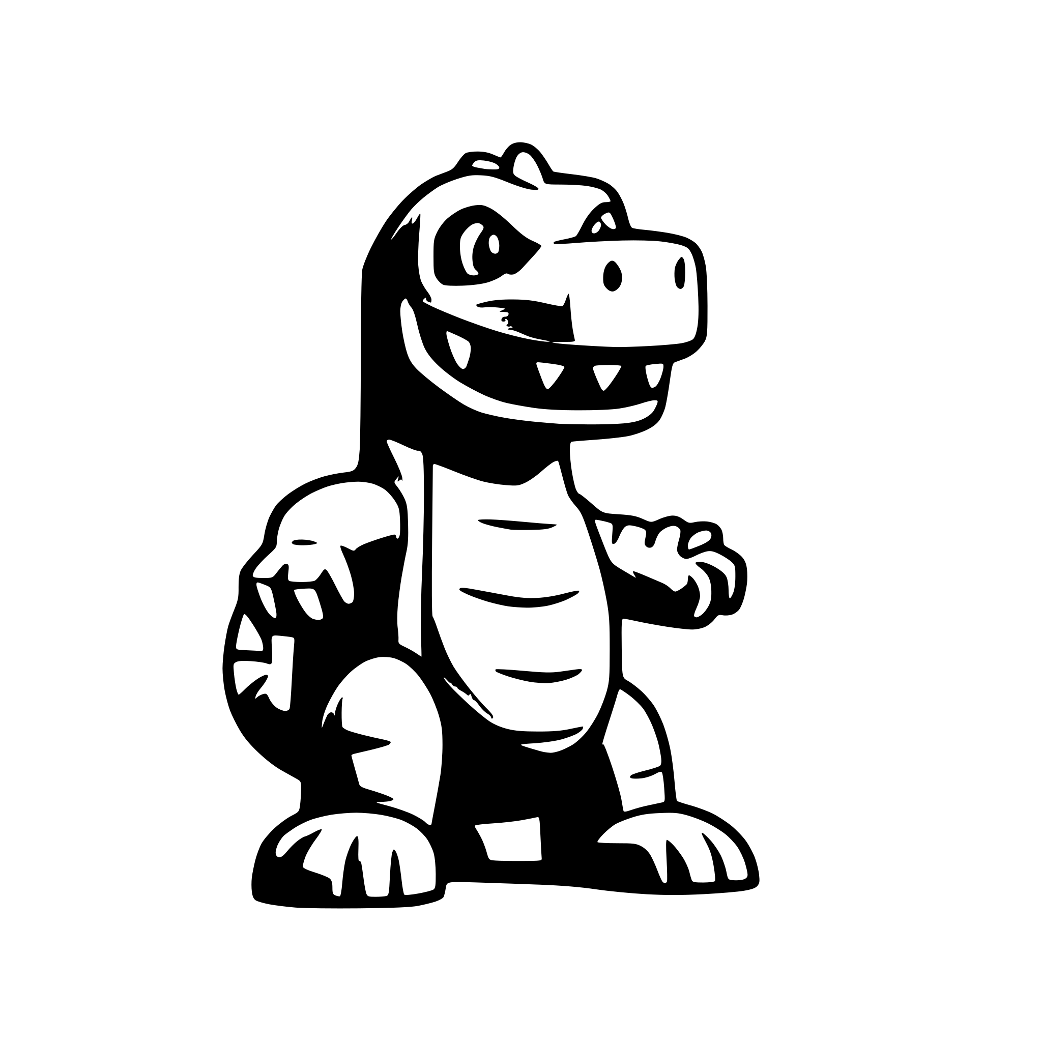 AI-generated SVG of a balloon animal godzilla