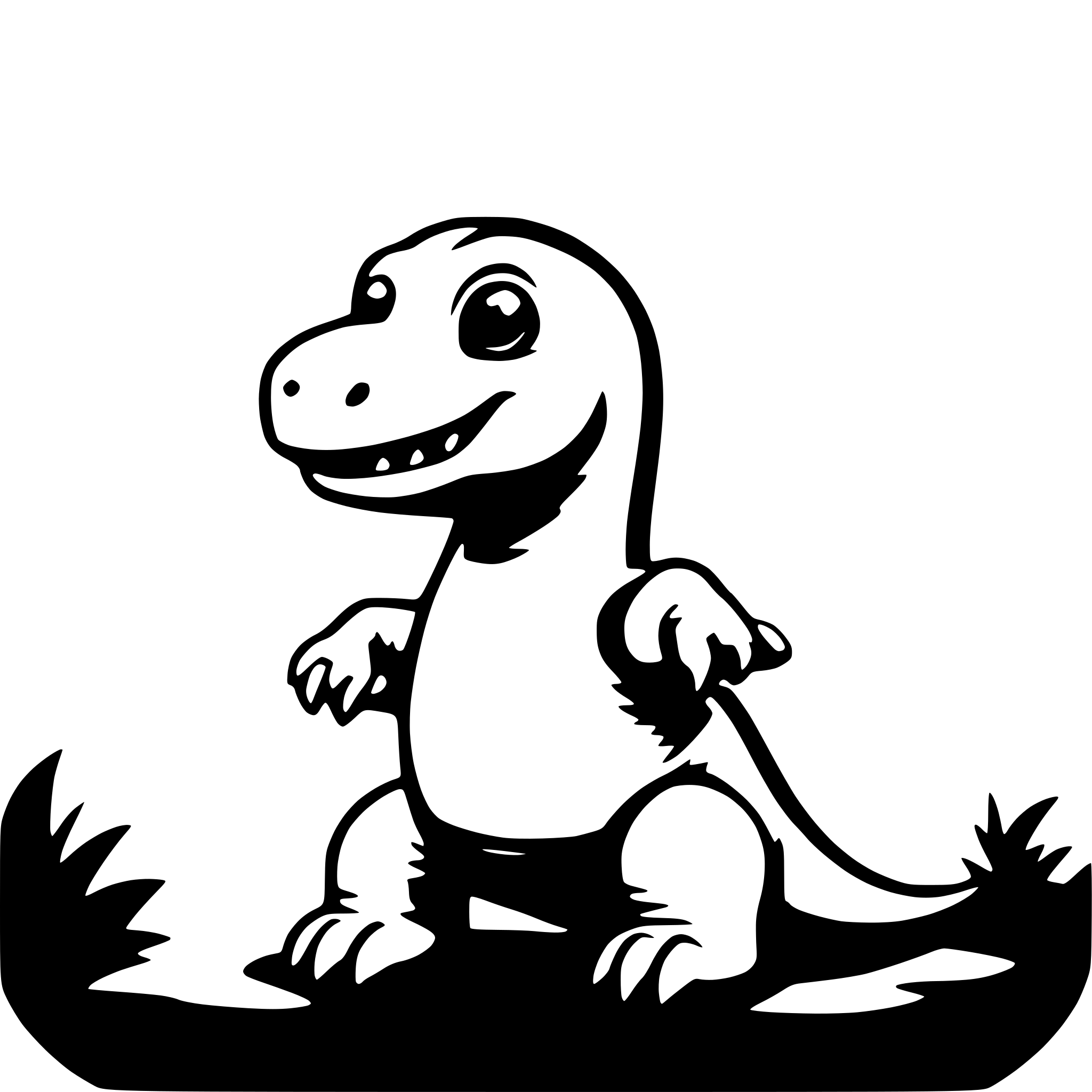 AI-generated SVG of 'baby dino'