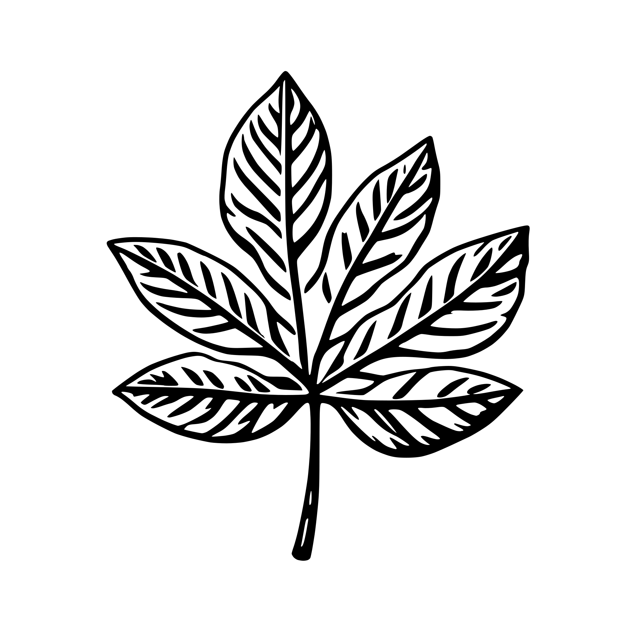 AI-generated SVG of 'hickory leaf'