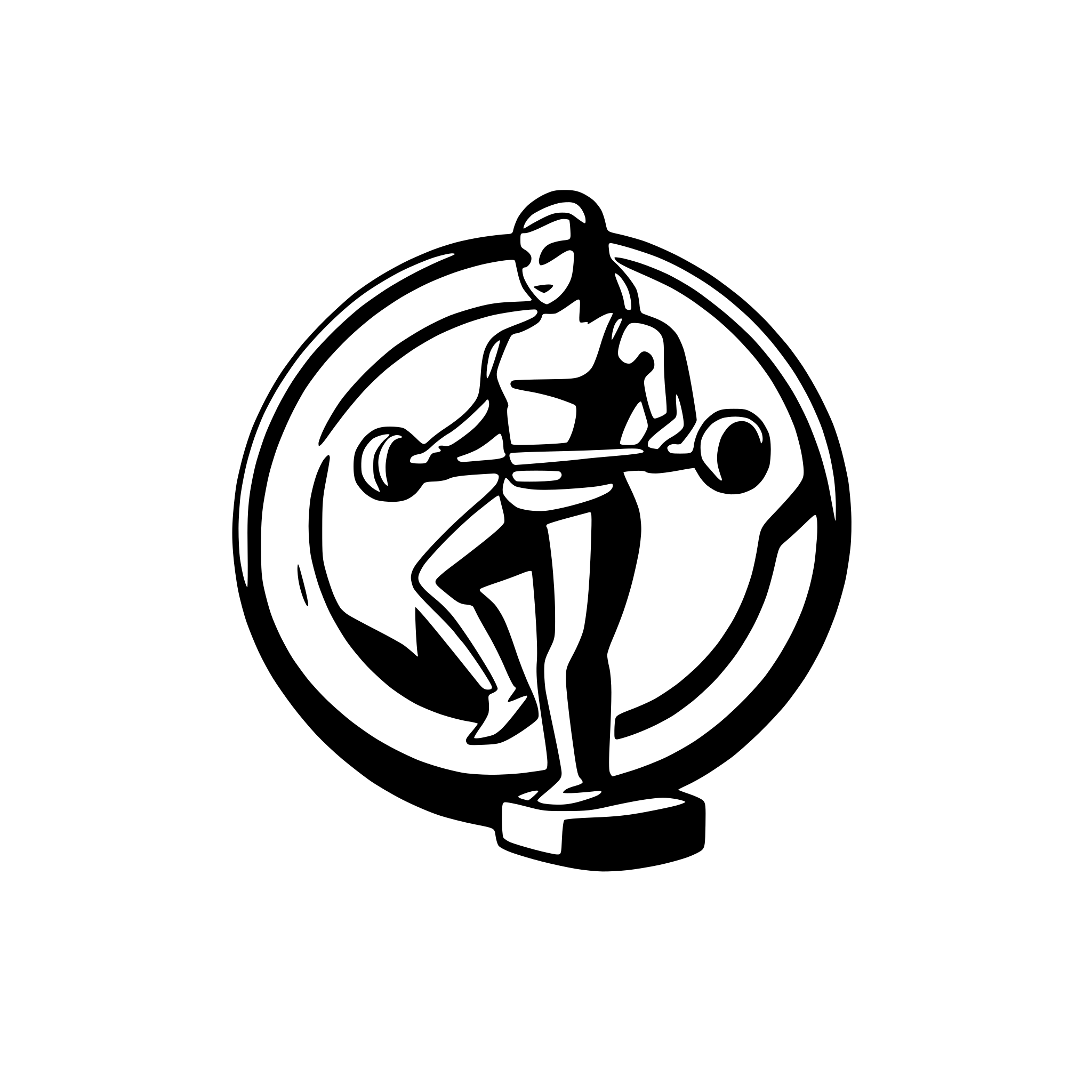 AI-generated SVG of a Design a sleek and modern logo for a fitness-style webshop. The logo should combine elements of fitness and style, with a minimalist, clean design. Incorporate bold typography, perhaps using a strong, dynamic font, paired with a symbol representing strength or movement, like a dumbbell, barbell, or abstract figure in motion. The color palette should include energetic tones like black, electric blue, or green, with an emphasis on creating a professional yet stylish appearance. The logo should fee