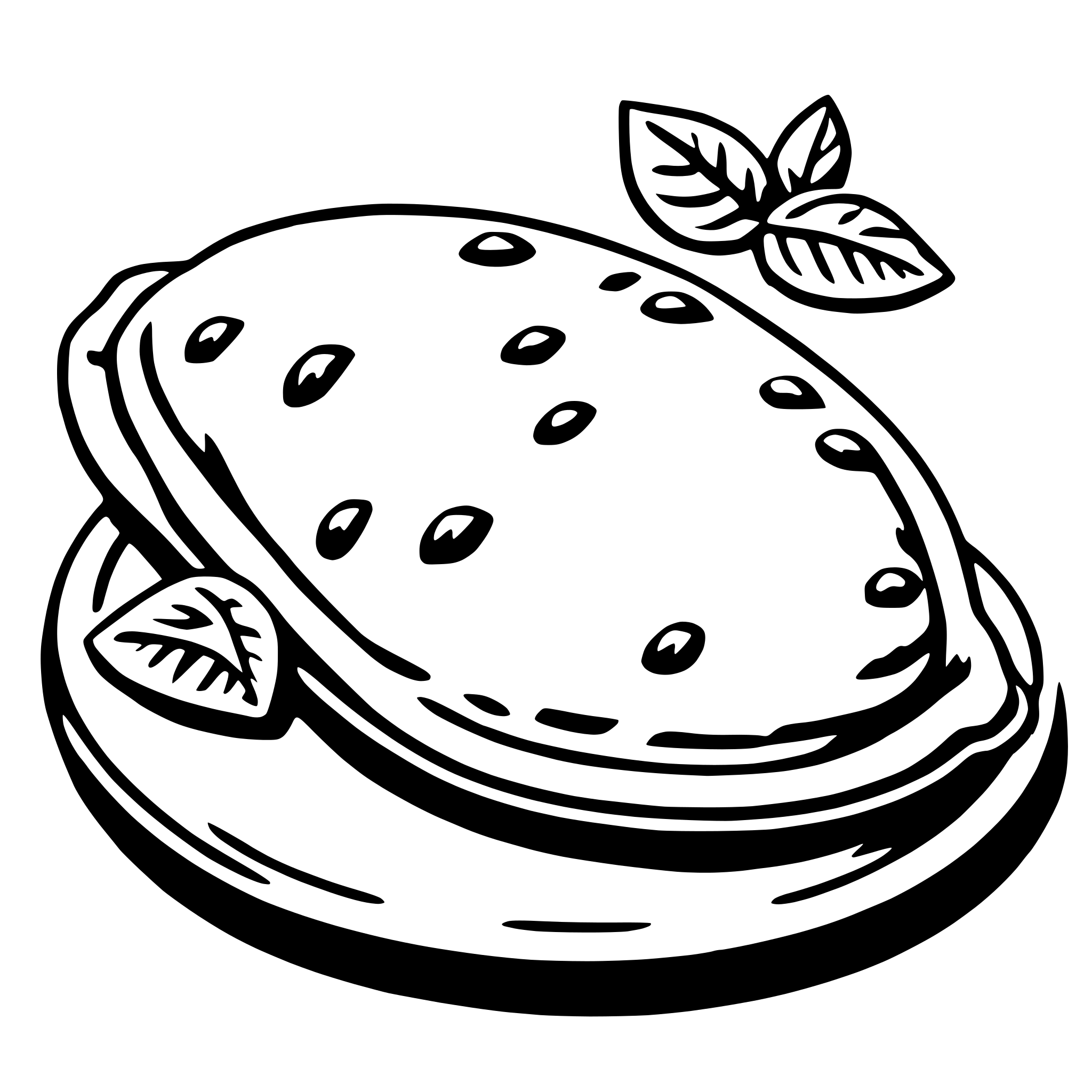 AI-generated SVG of a empanada