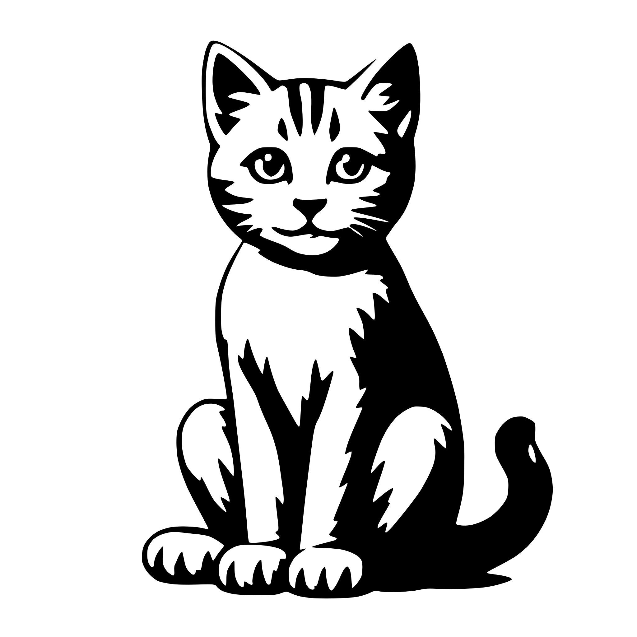 AI-generated SVG of a cute kitten