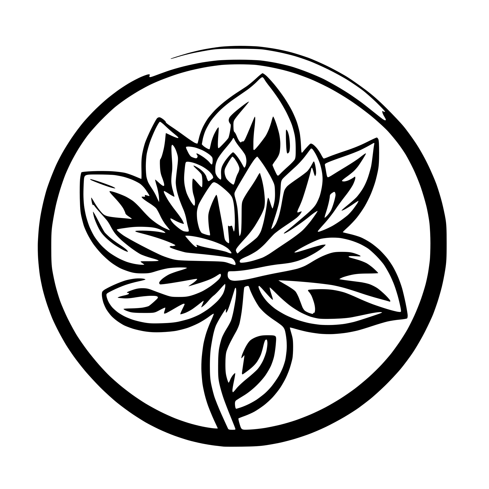 AI-generated SVG of a Clematis one flower purple