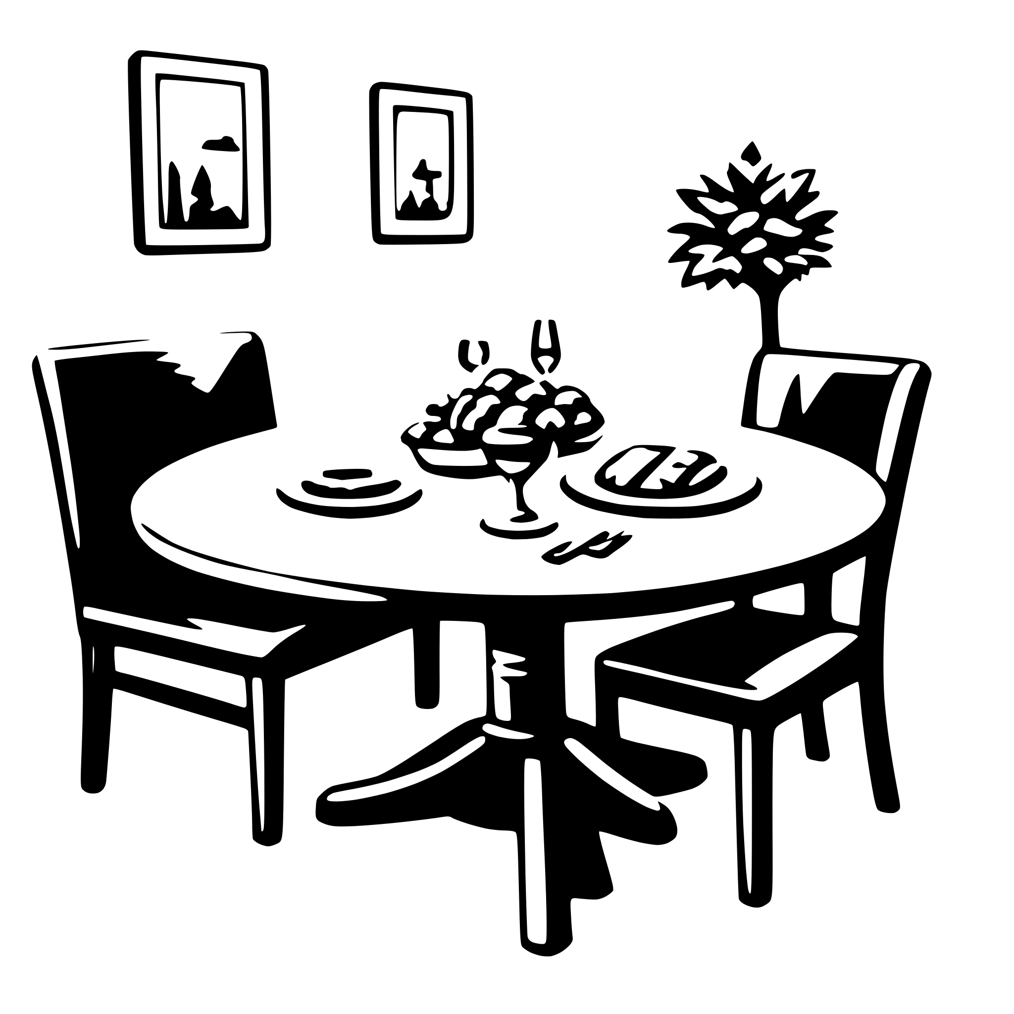 AI-generated SVG of 'dining table'