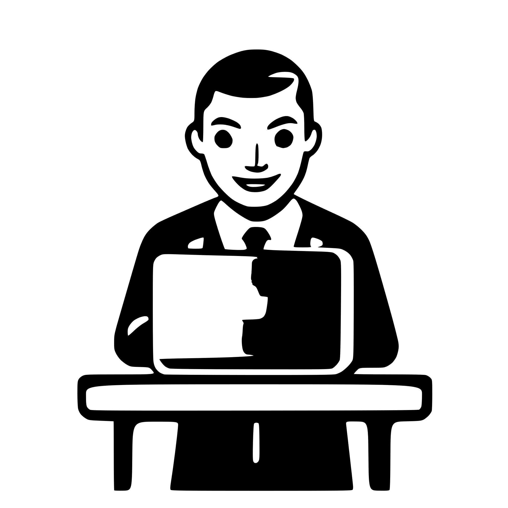 AI-generated SVG of a man with laptop icon for a cv website