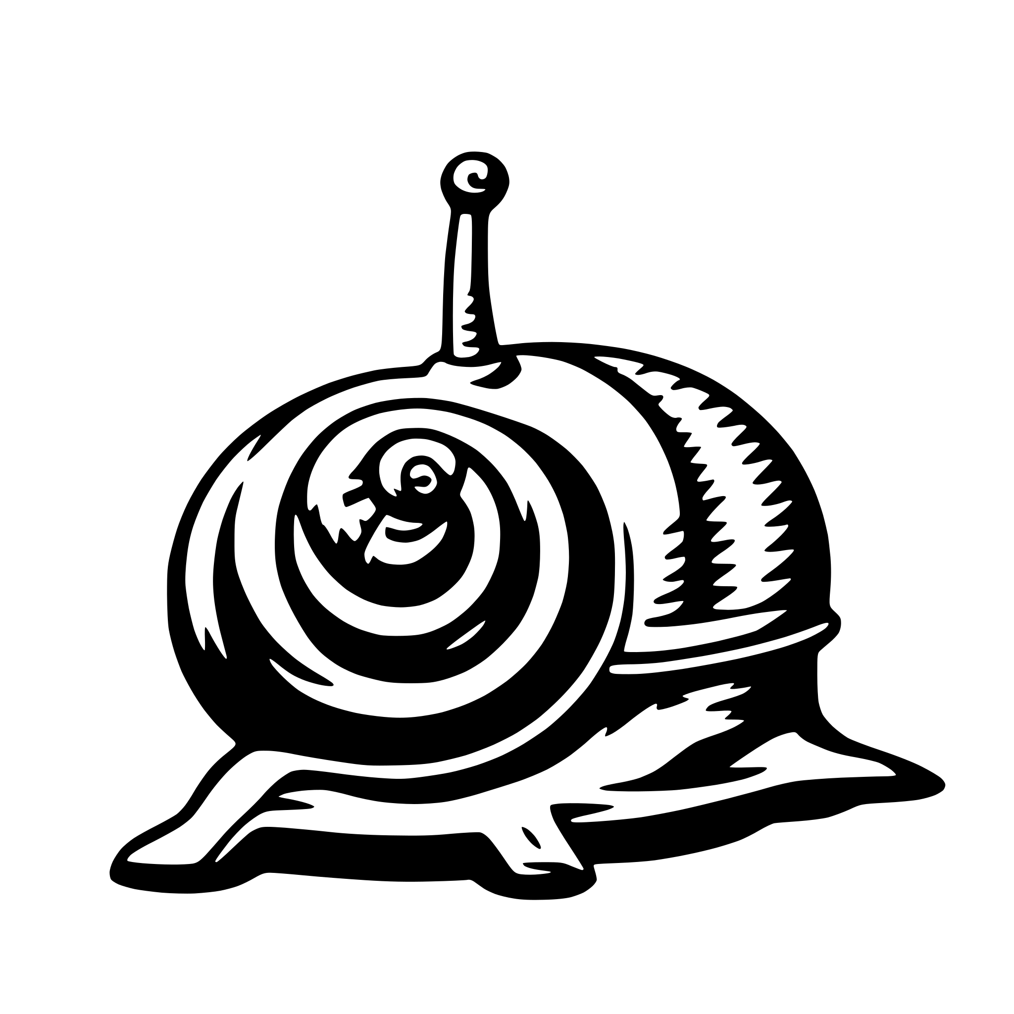 AI-generated SVG of a snail