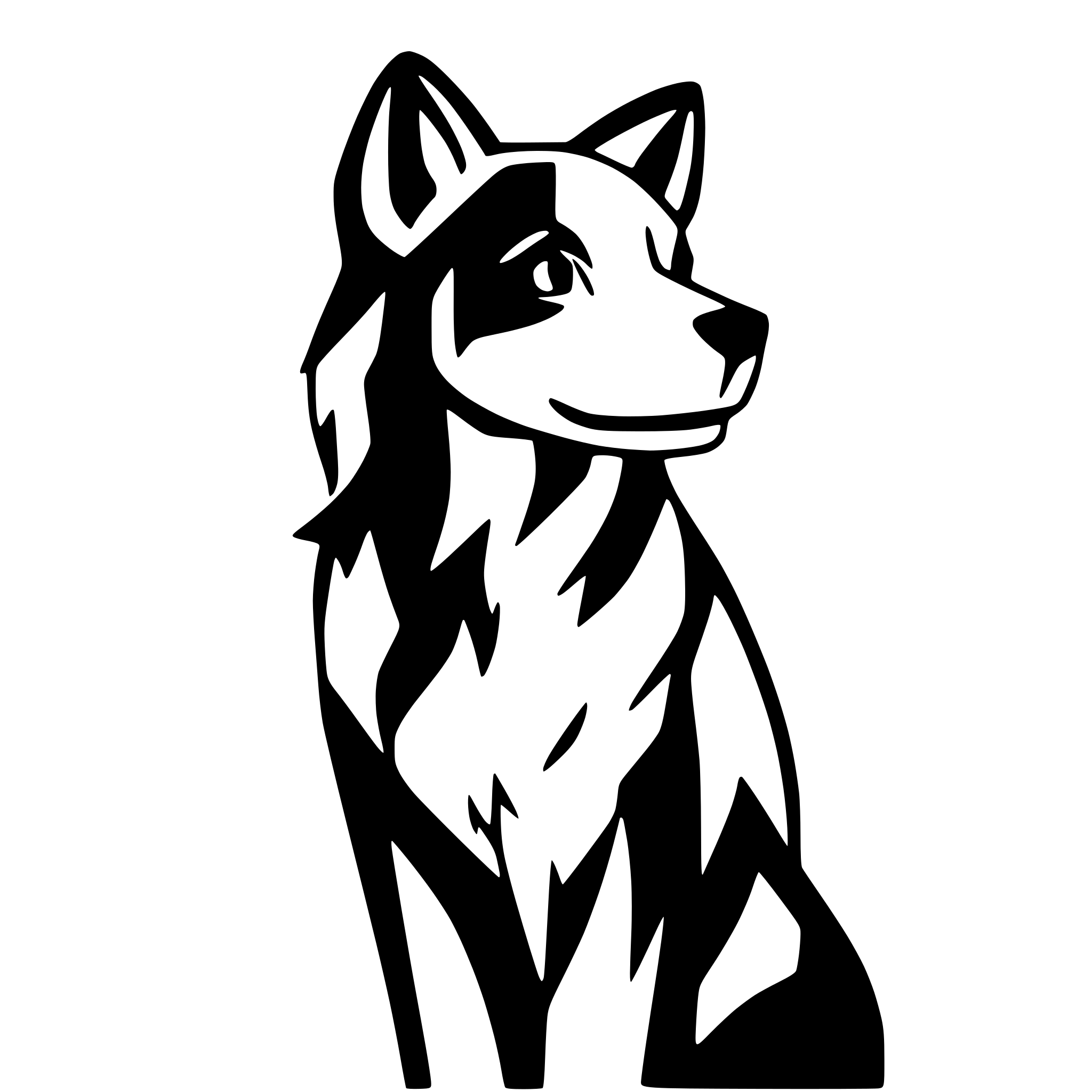 AI-generated SVG of a Generate a Border Collie from the side view