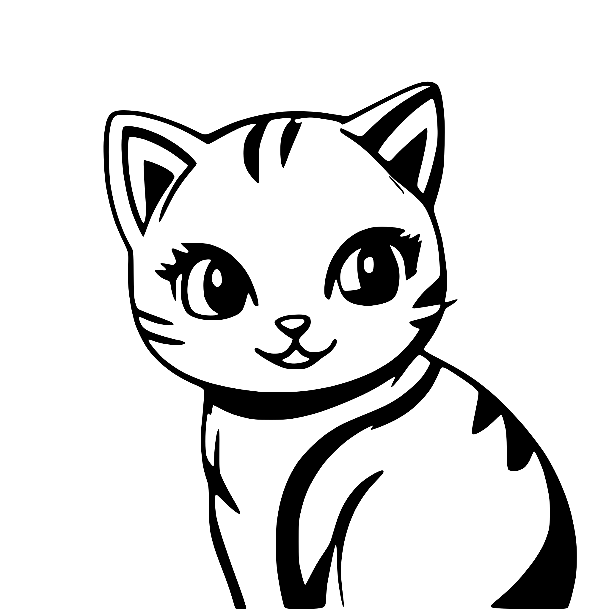 AI-generated SVG of a cute kitten