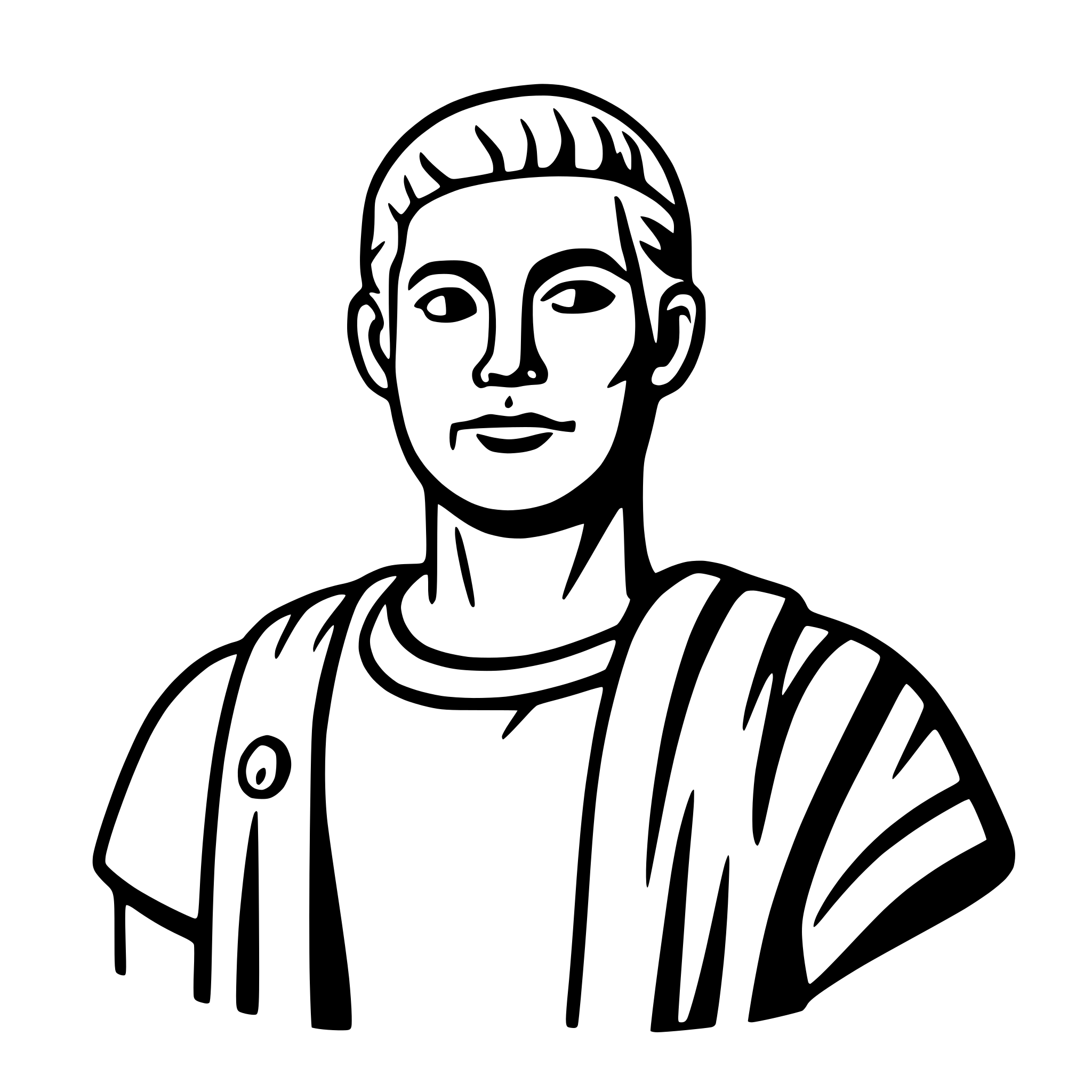 AI-generated SVG of 'roman emperor in toga'