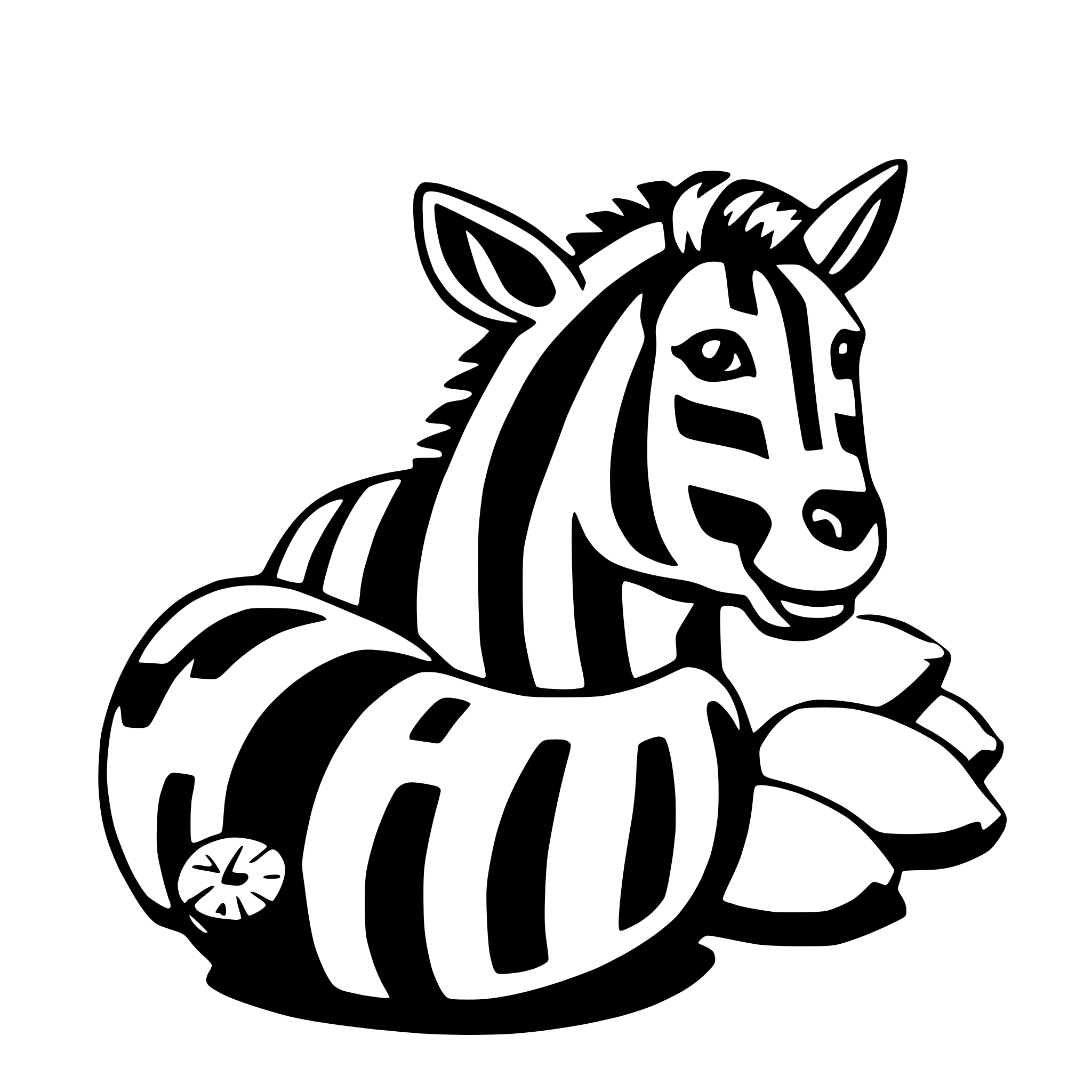 AI-generated SVG of 'zebra with zucchini'