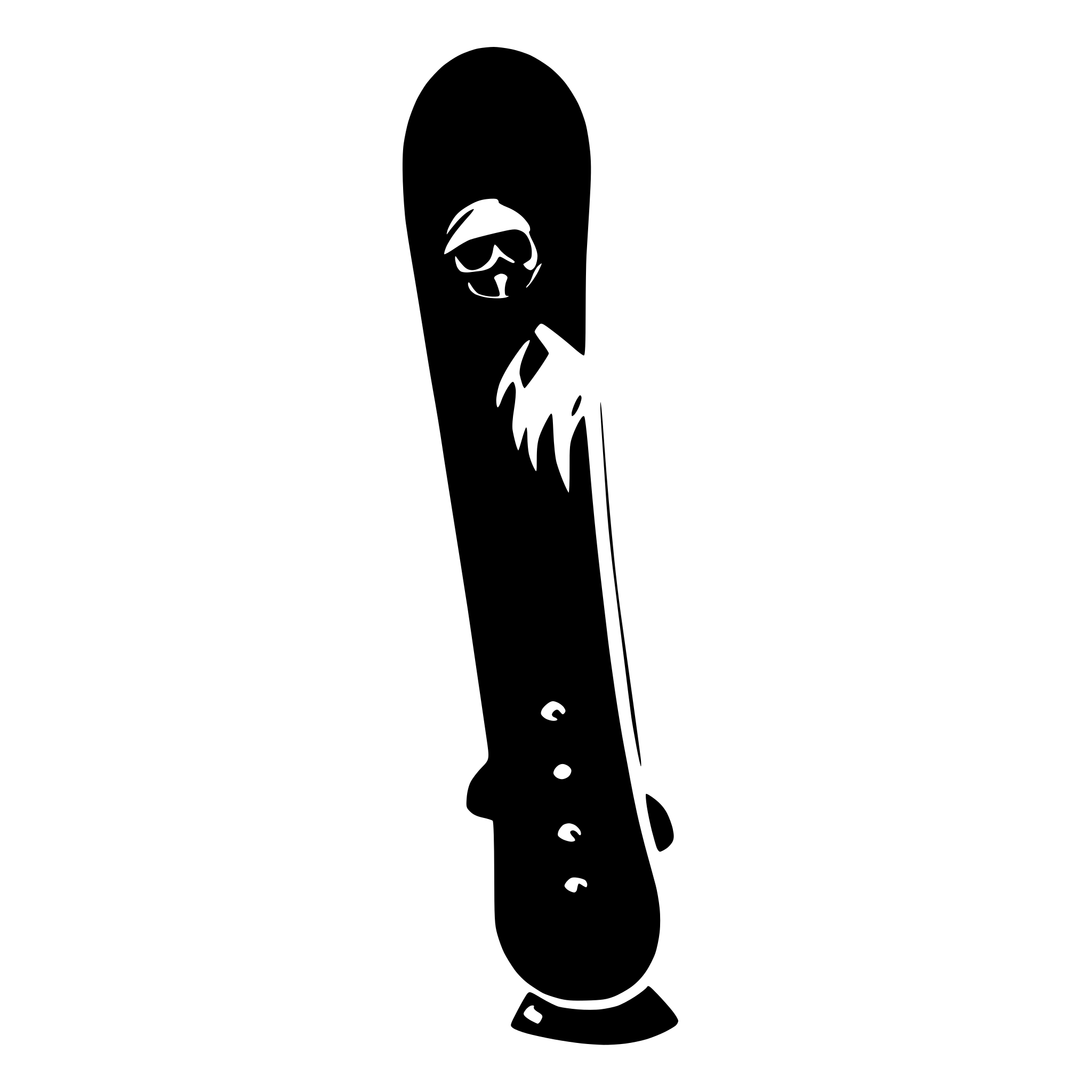 AI-generated SVG of a a snowboard