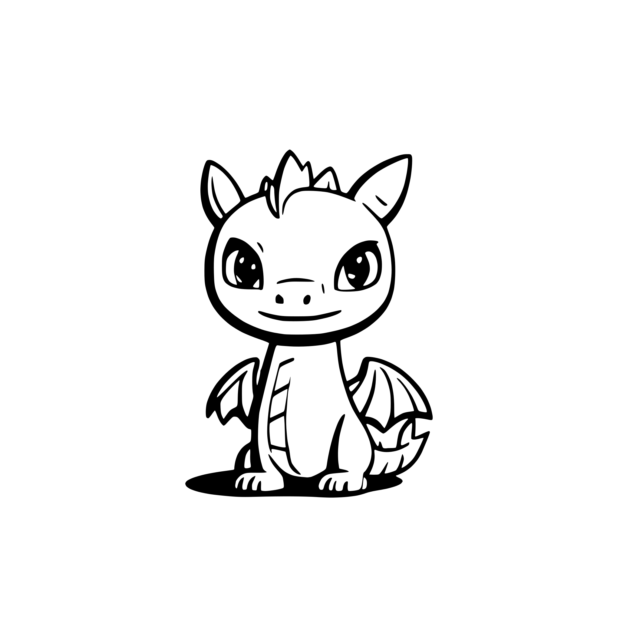 AI-generated SVG of a cute dragon