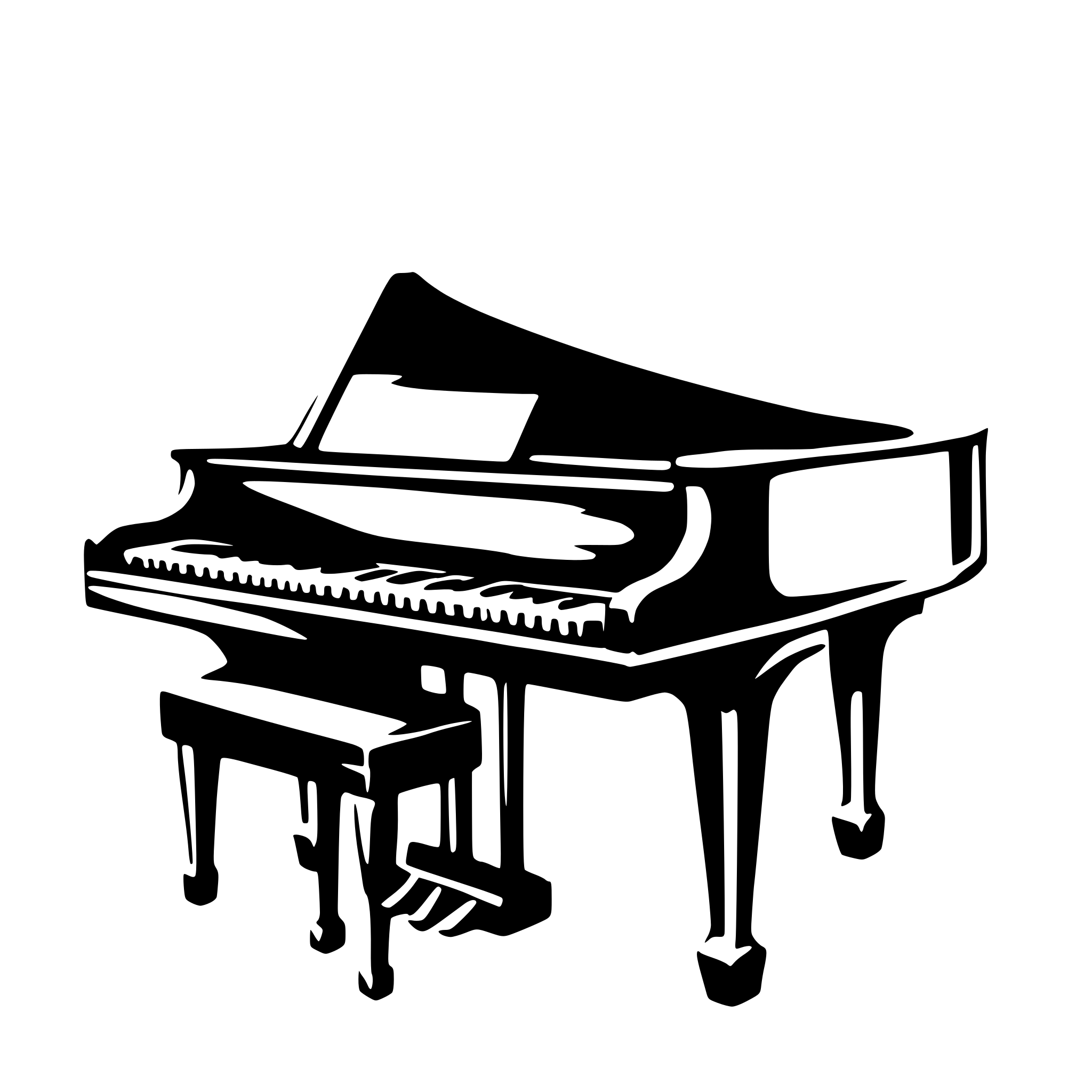 AI-generated SVG of a piano
