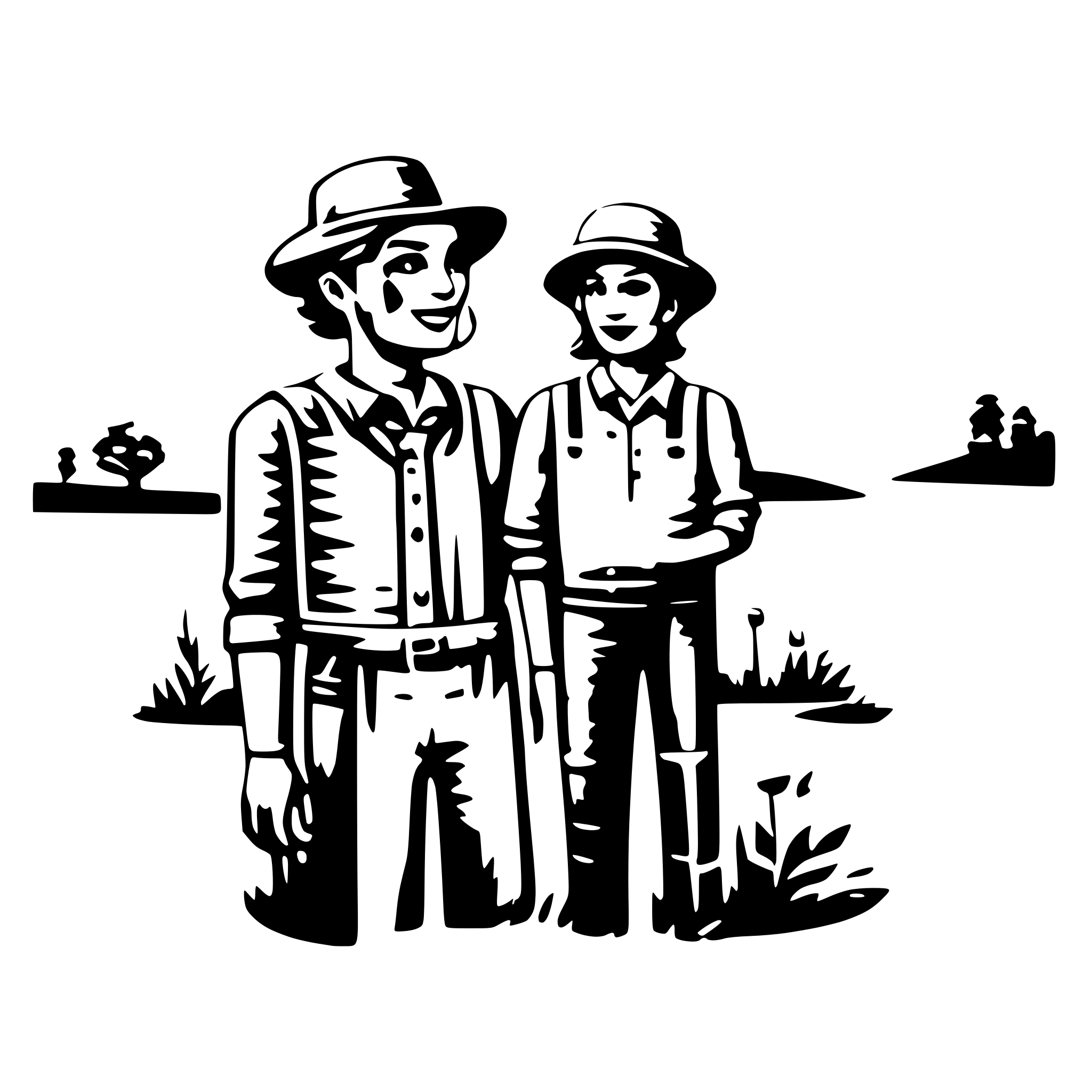 AI-generated SVG of a MORE THAN TWO FARMER COMMUNICATION