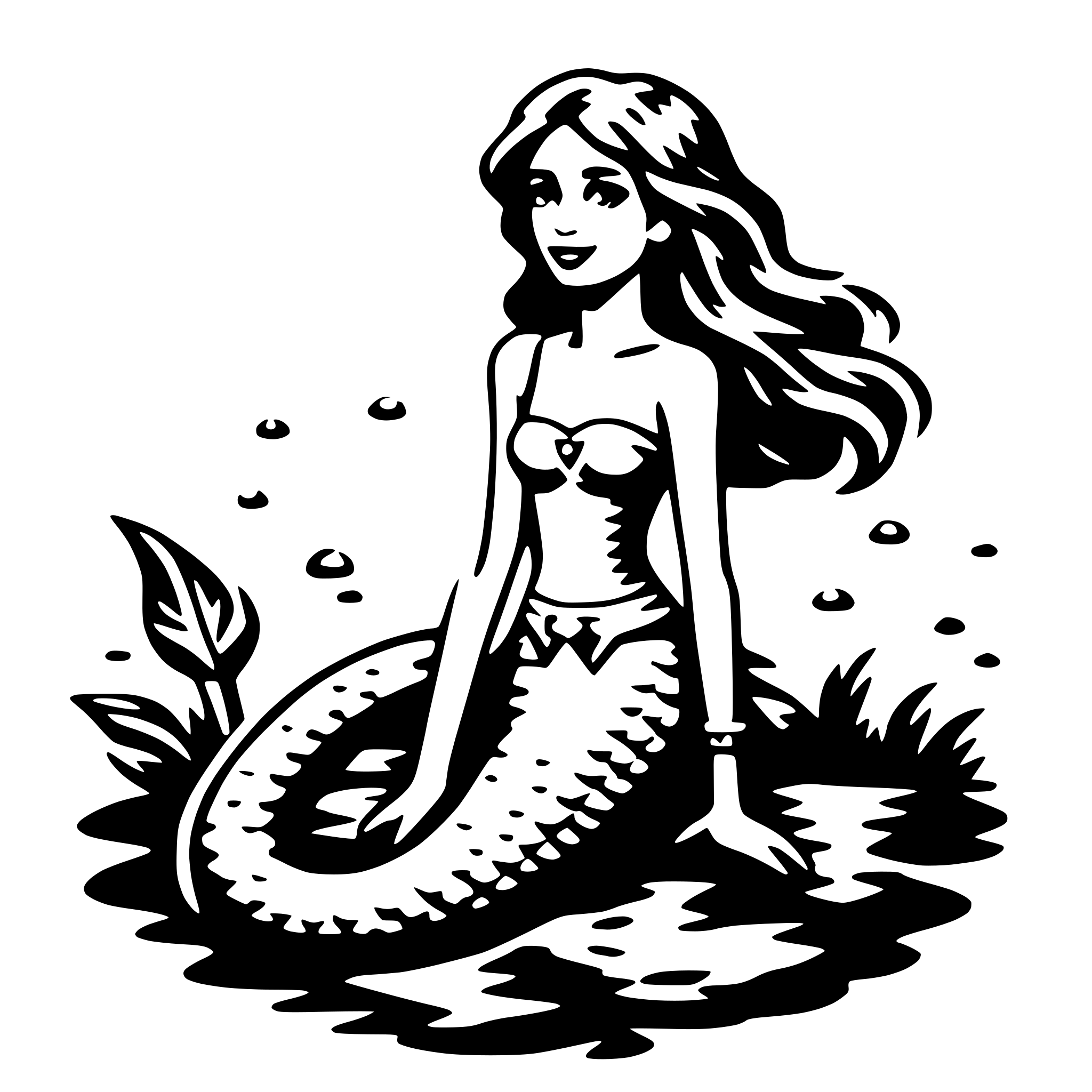AI-generated SVG of 'mermaid'