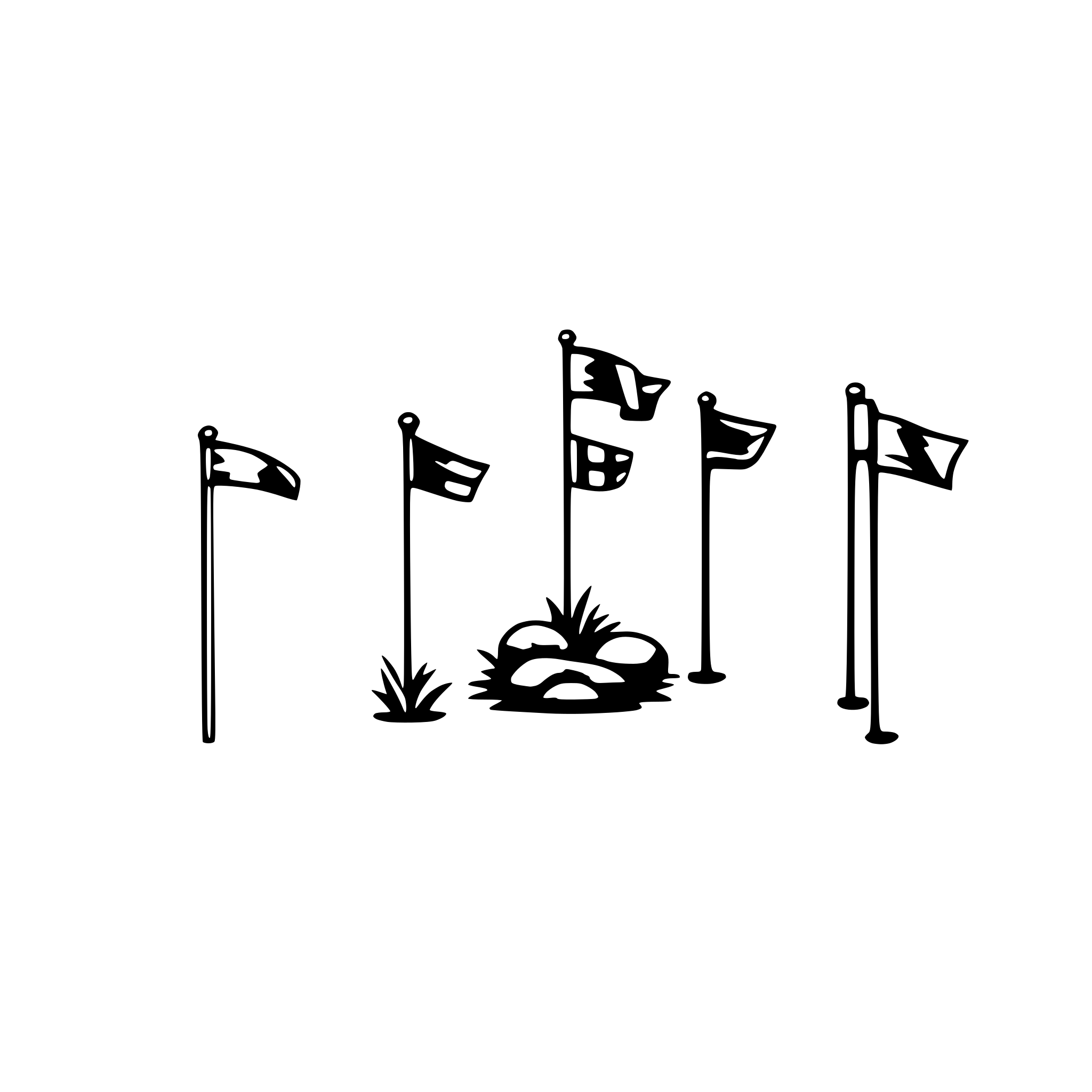 AI-generated SVG of a golf flags and clubs pattern