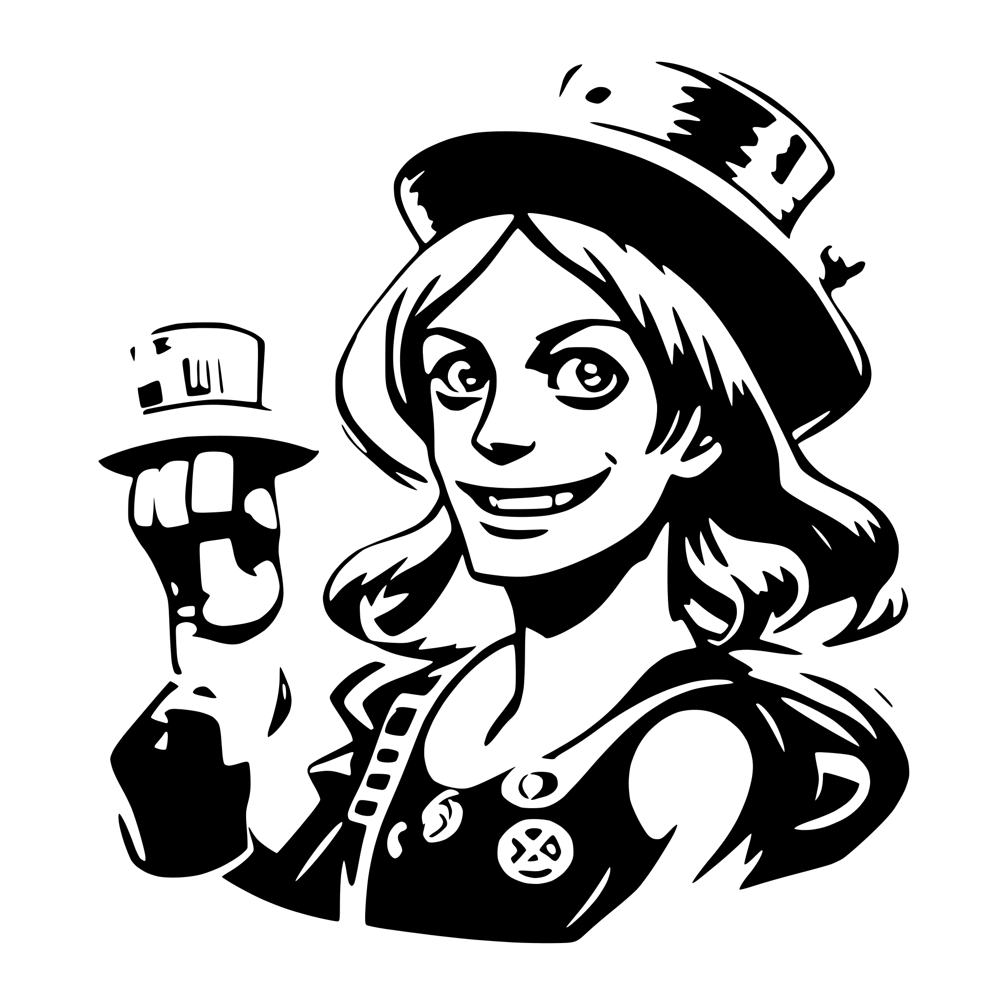 AI-generated SVG of a one piece, uffy