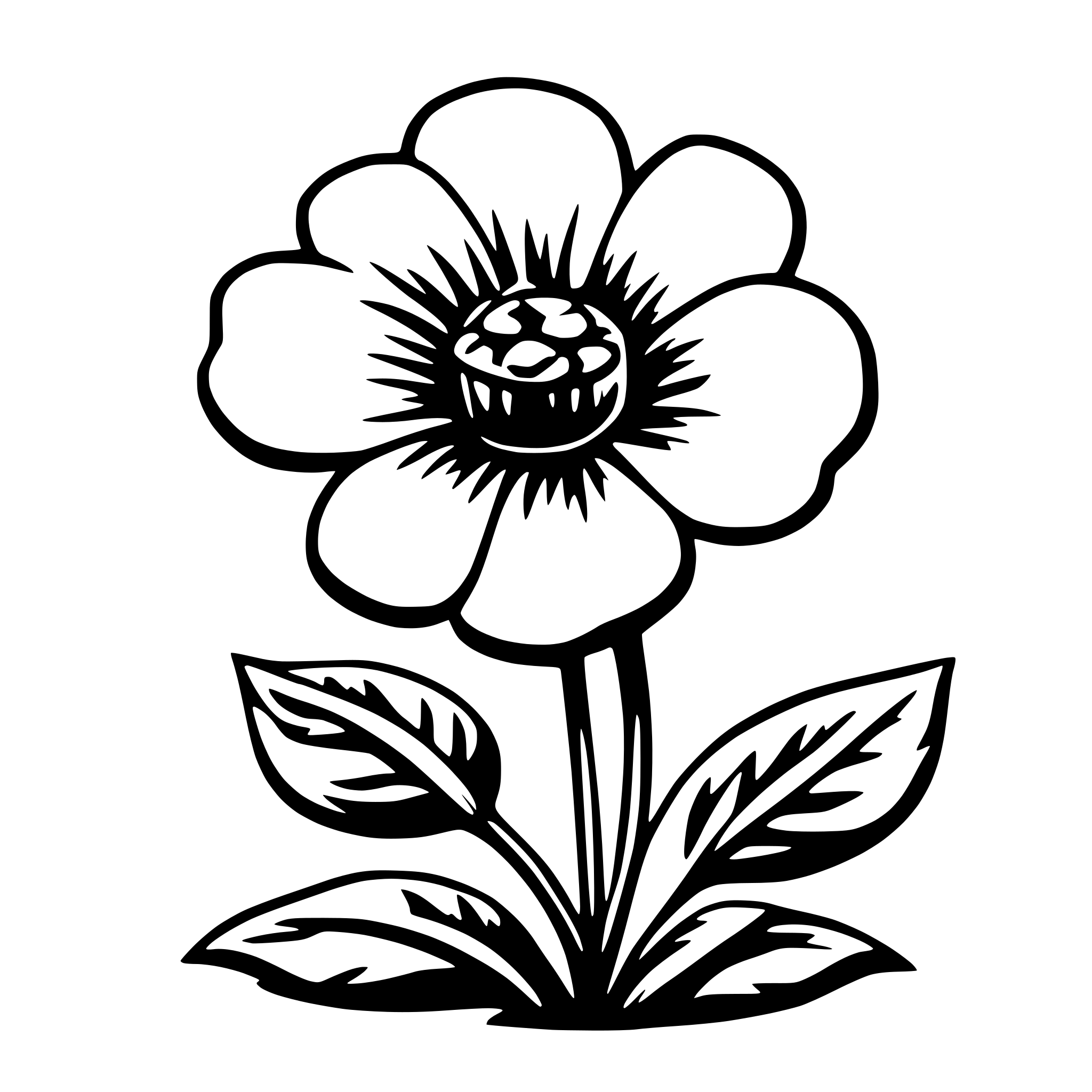 AI-generated SVG of a flower