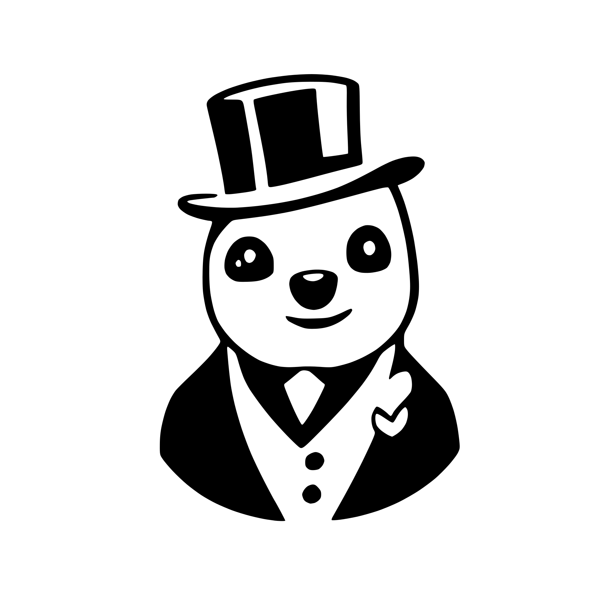 AI-generated SVG of a a sloth wearing a top hat