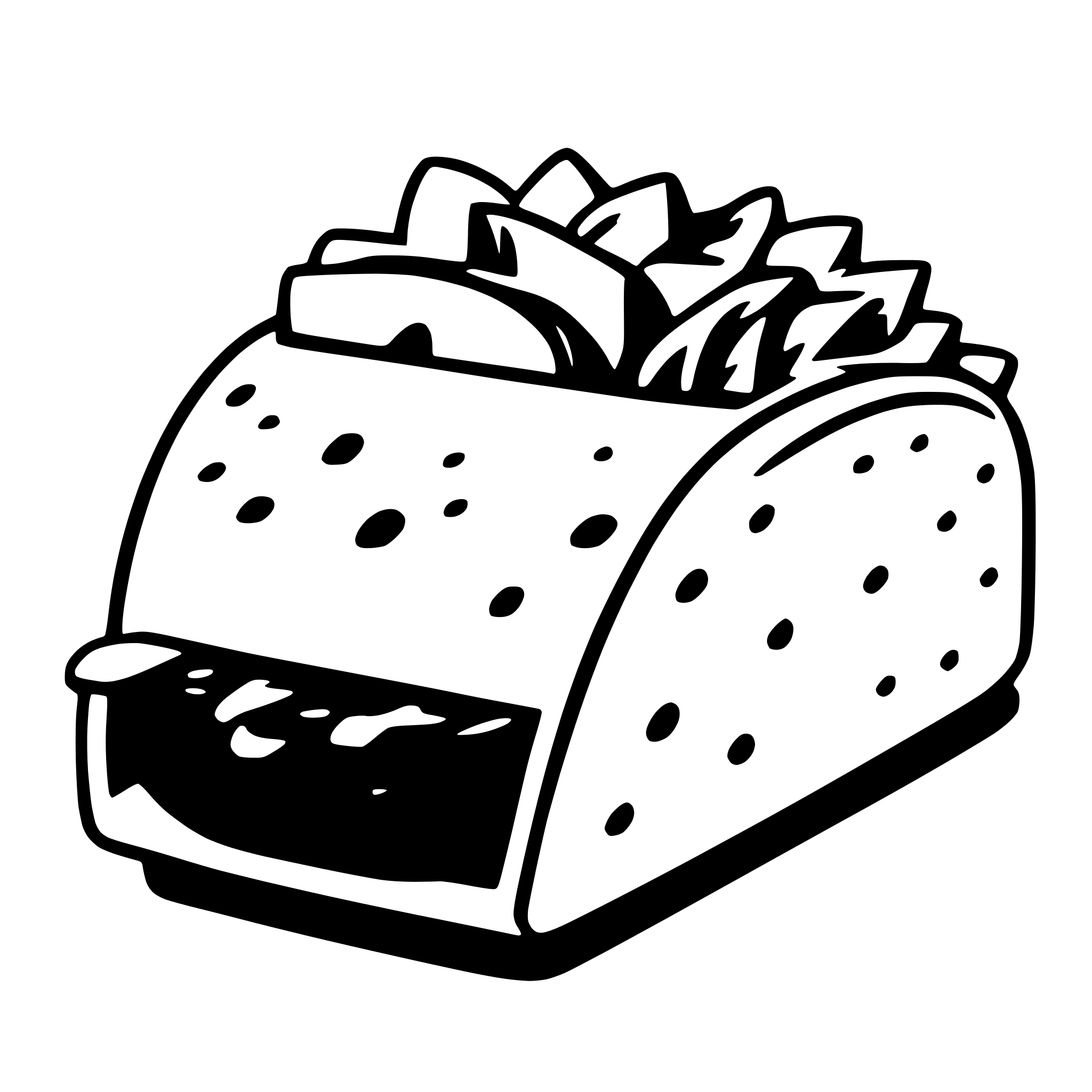 AI-generated SVG of a taco