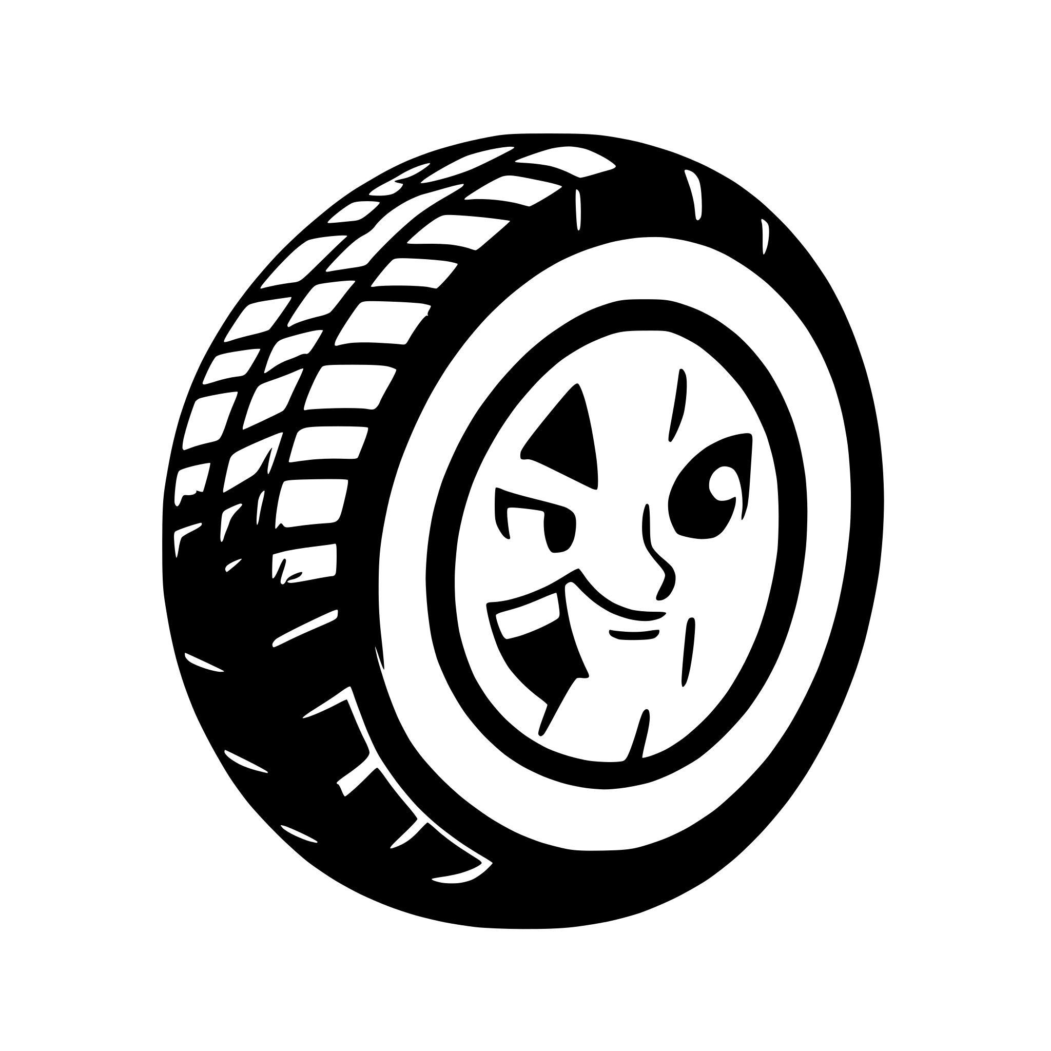 AI-generated SVG of a Tire with no wheel
