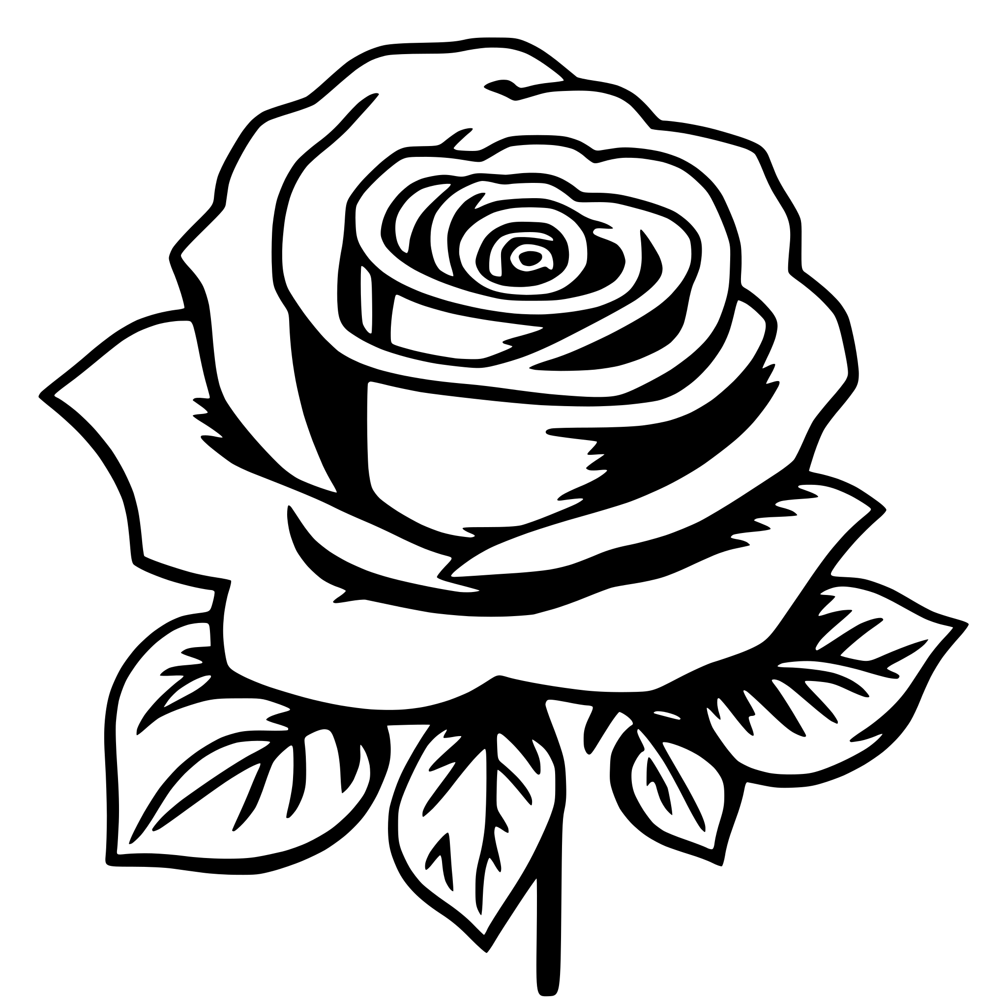 AI-generated SVG of a rose