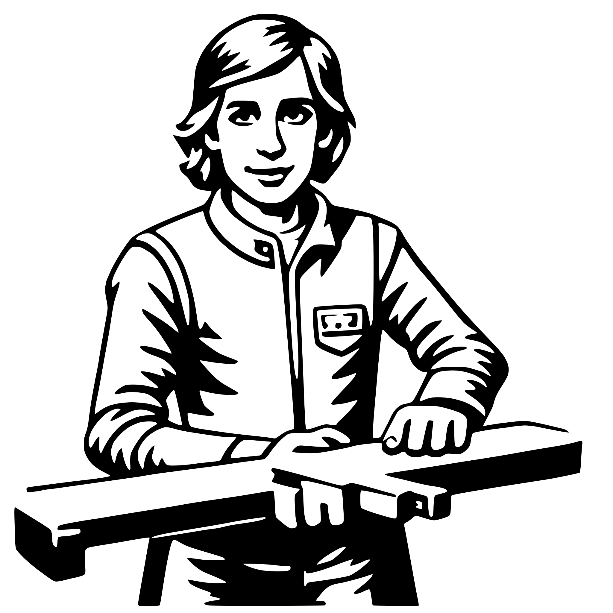 AI-generated SVG of a carpenter