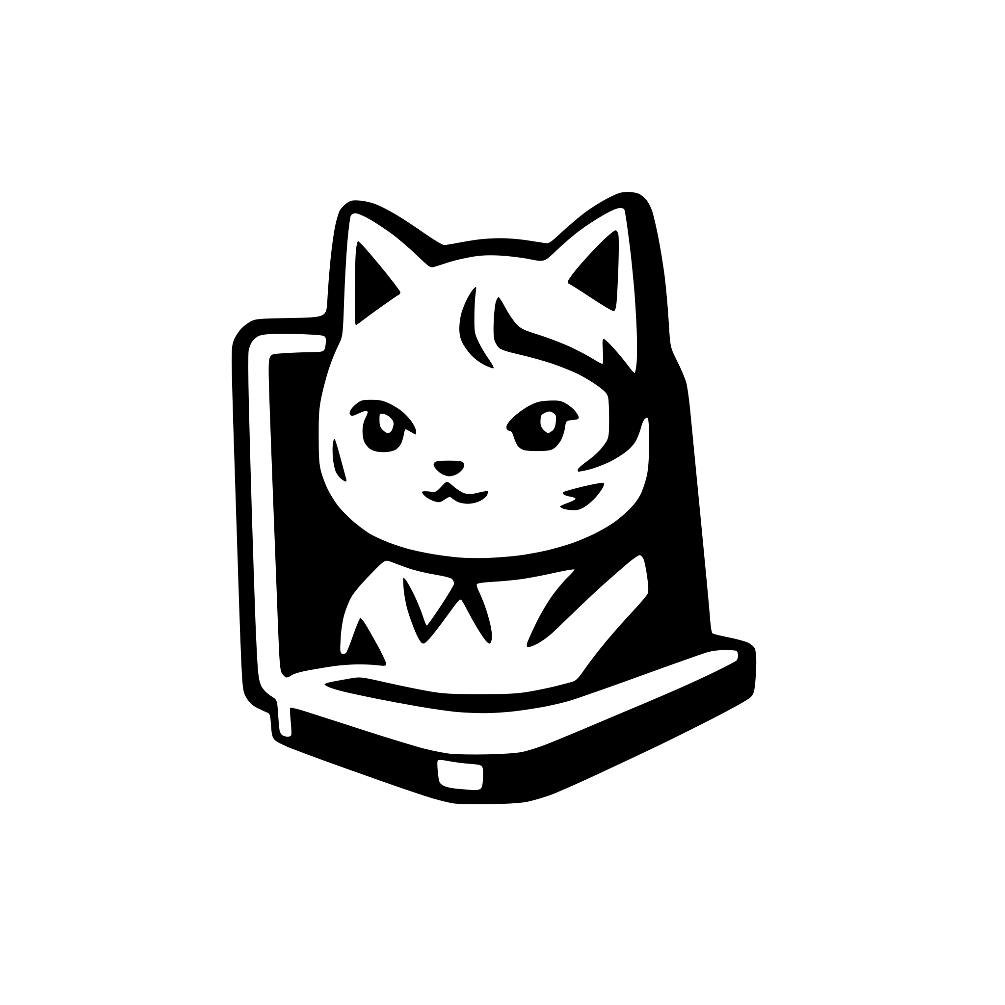 AI-generated SVG of 'cat as programmer'