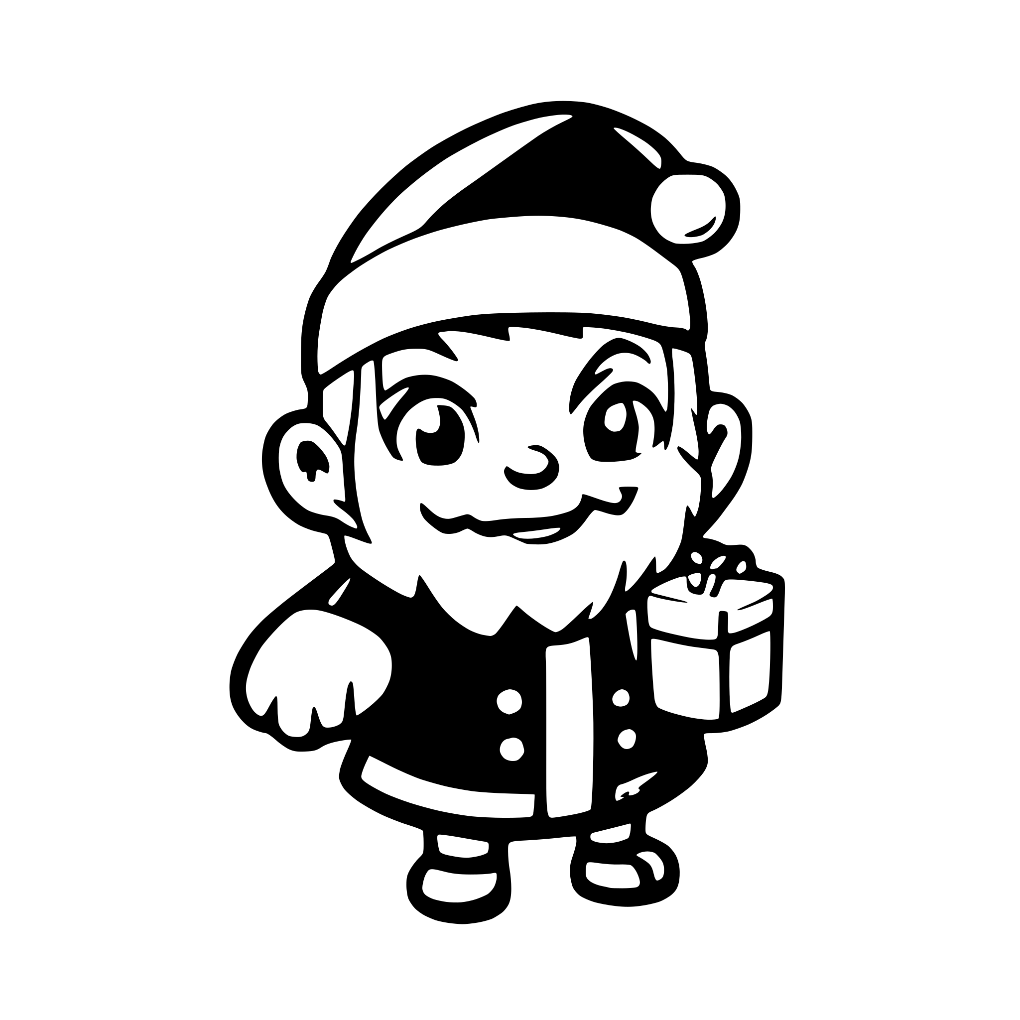 AI-generated SVG of a santa claus