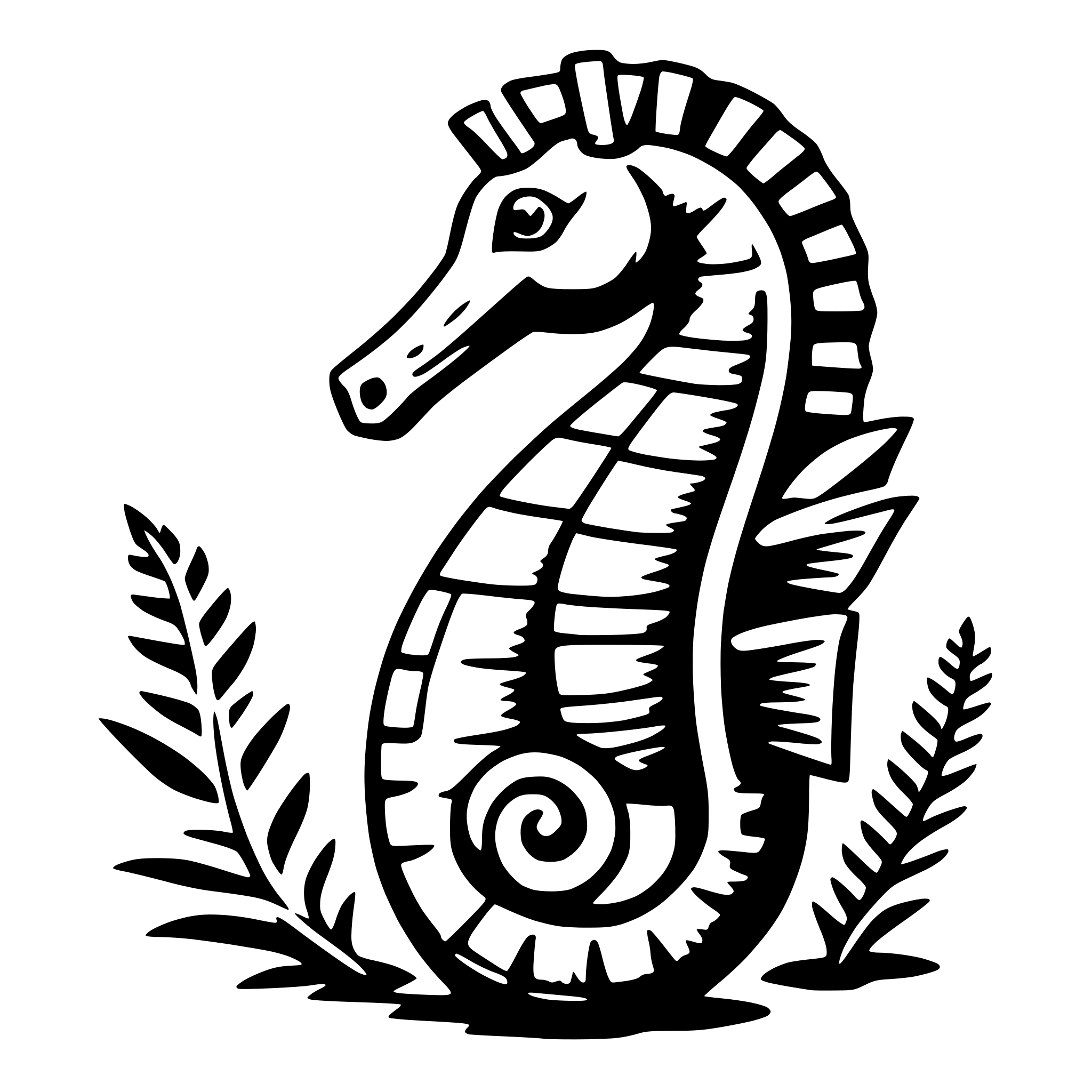 AI-generated SVG of a seahorse
