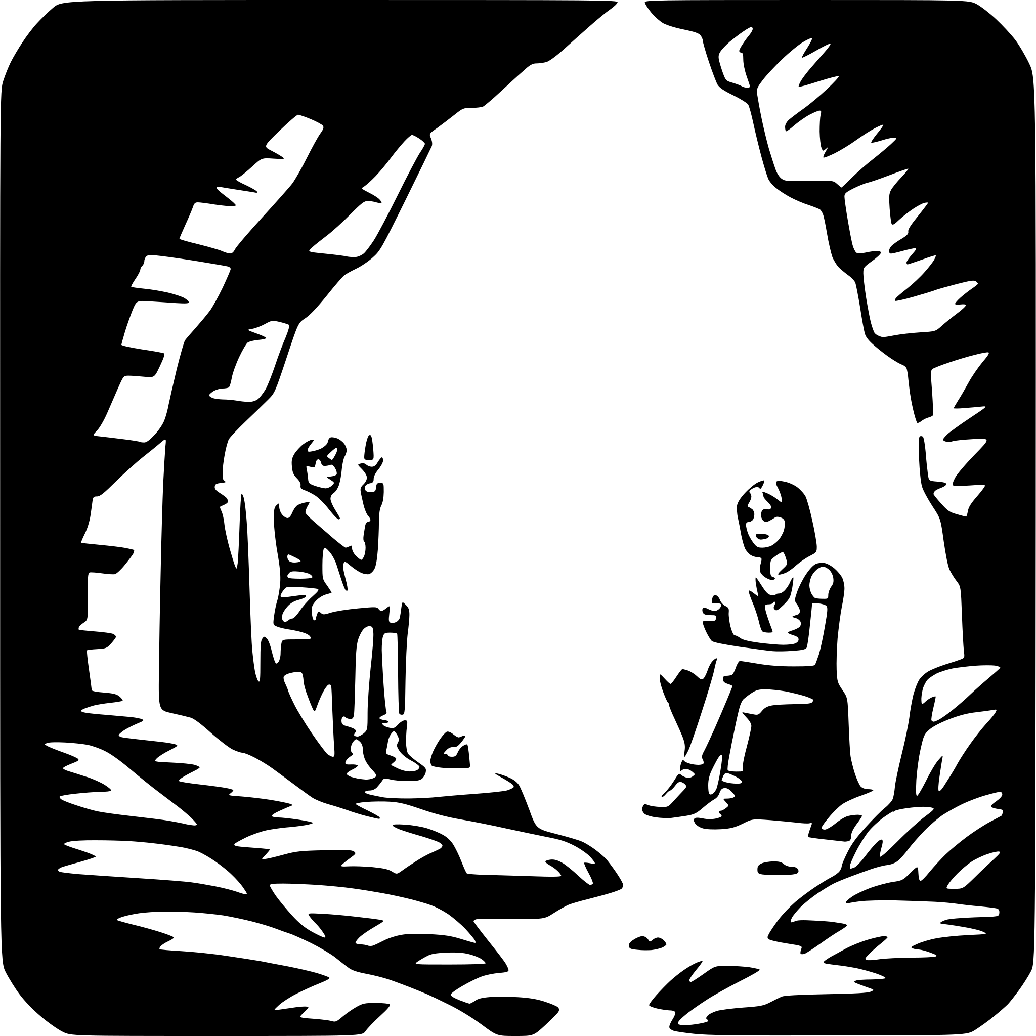 AI-generated SVG of a spelunking in cave