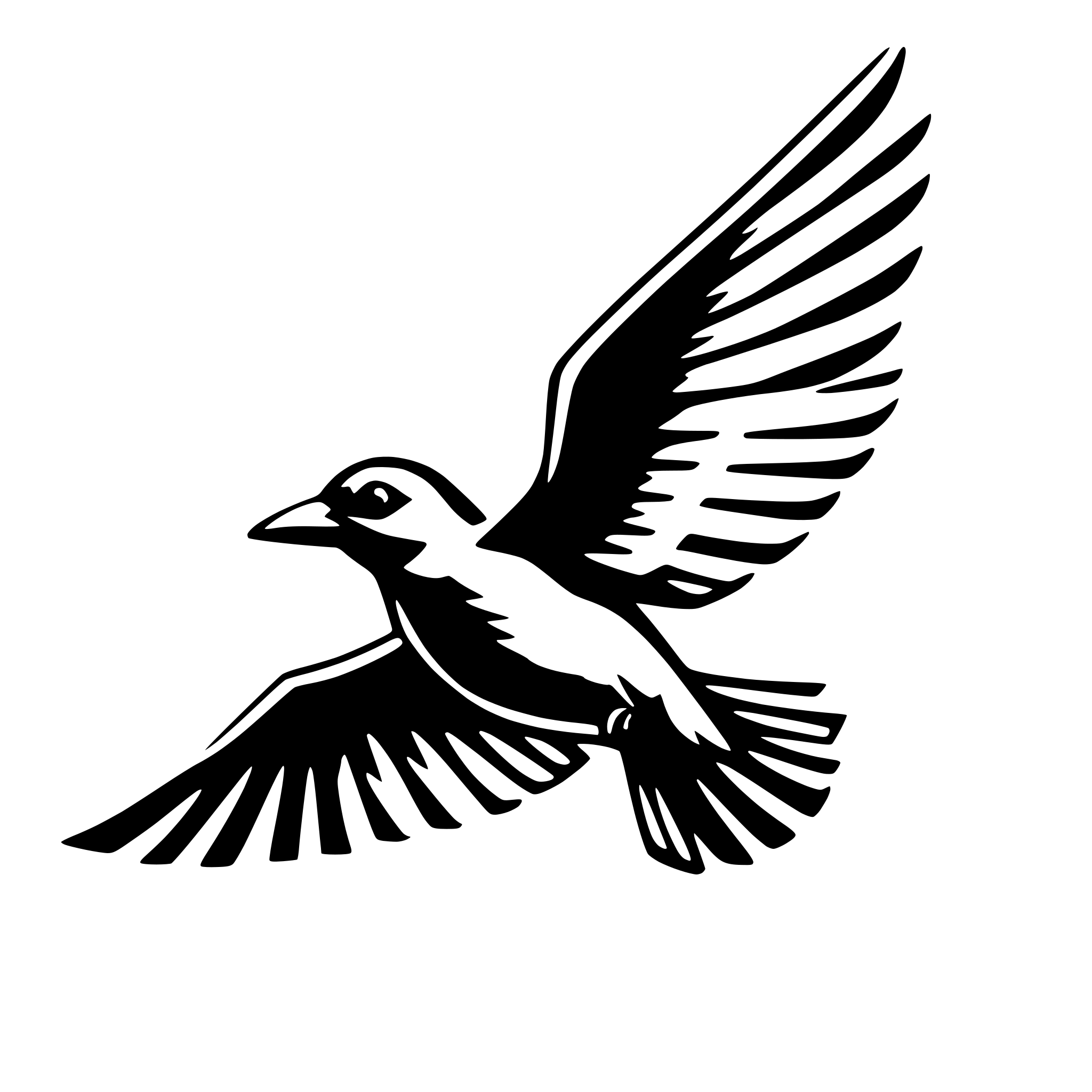 AI-generated SVG of a bird in flight