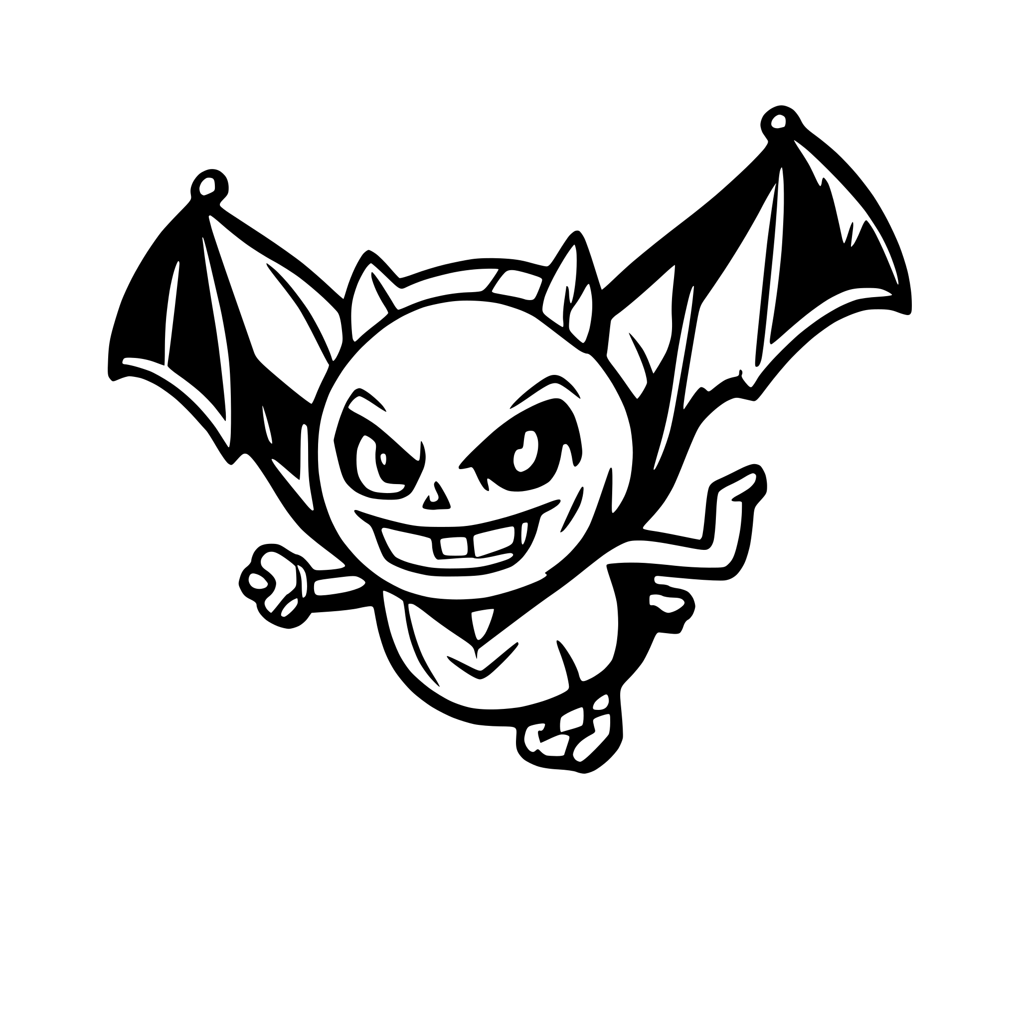 AI-generated SVG of 'a bat landing on vape'