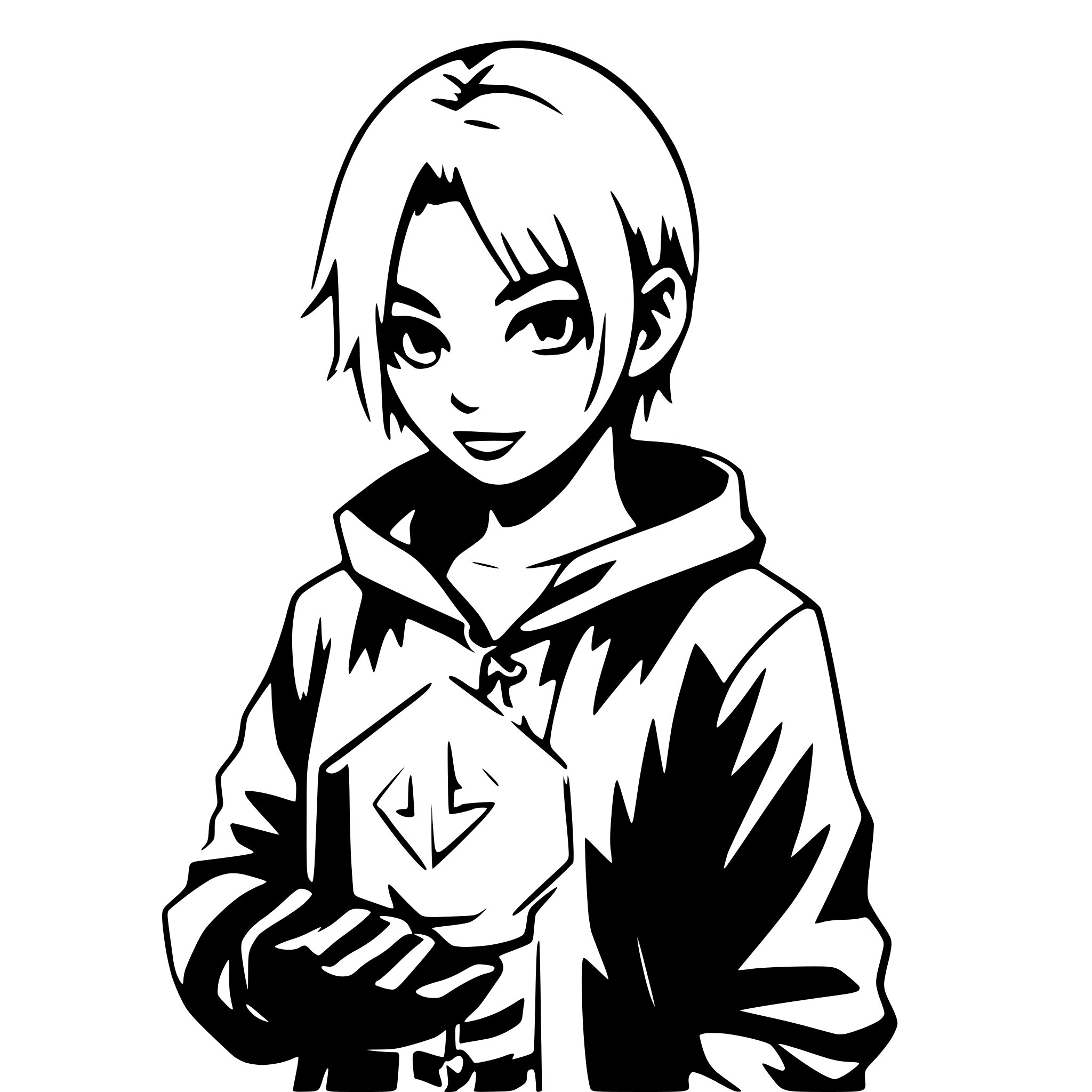 AI-generated SVG of 'boy with glowing runes'