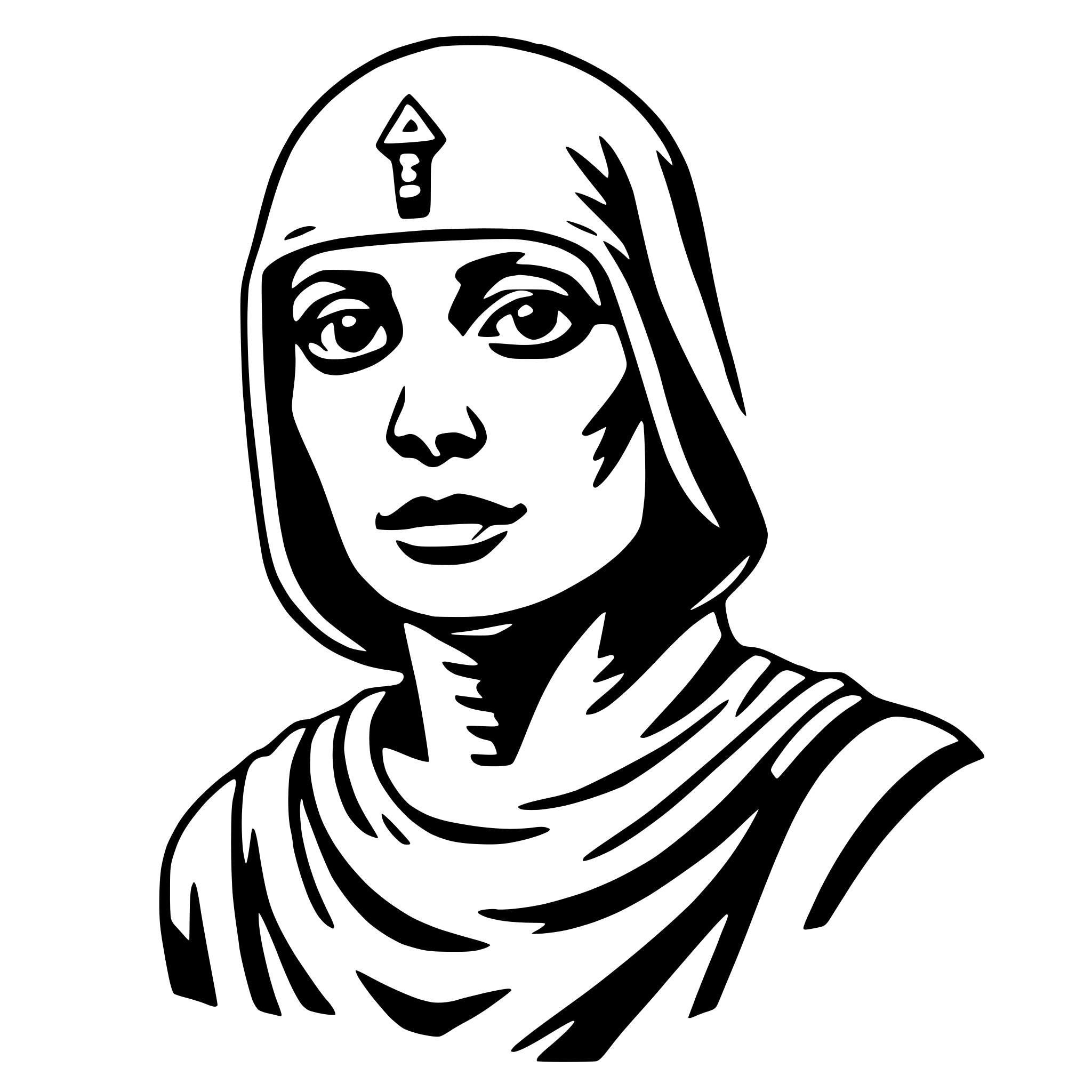 AI-generated SVG of a mummy
