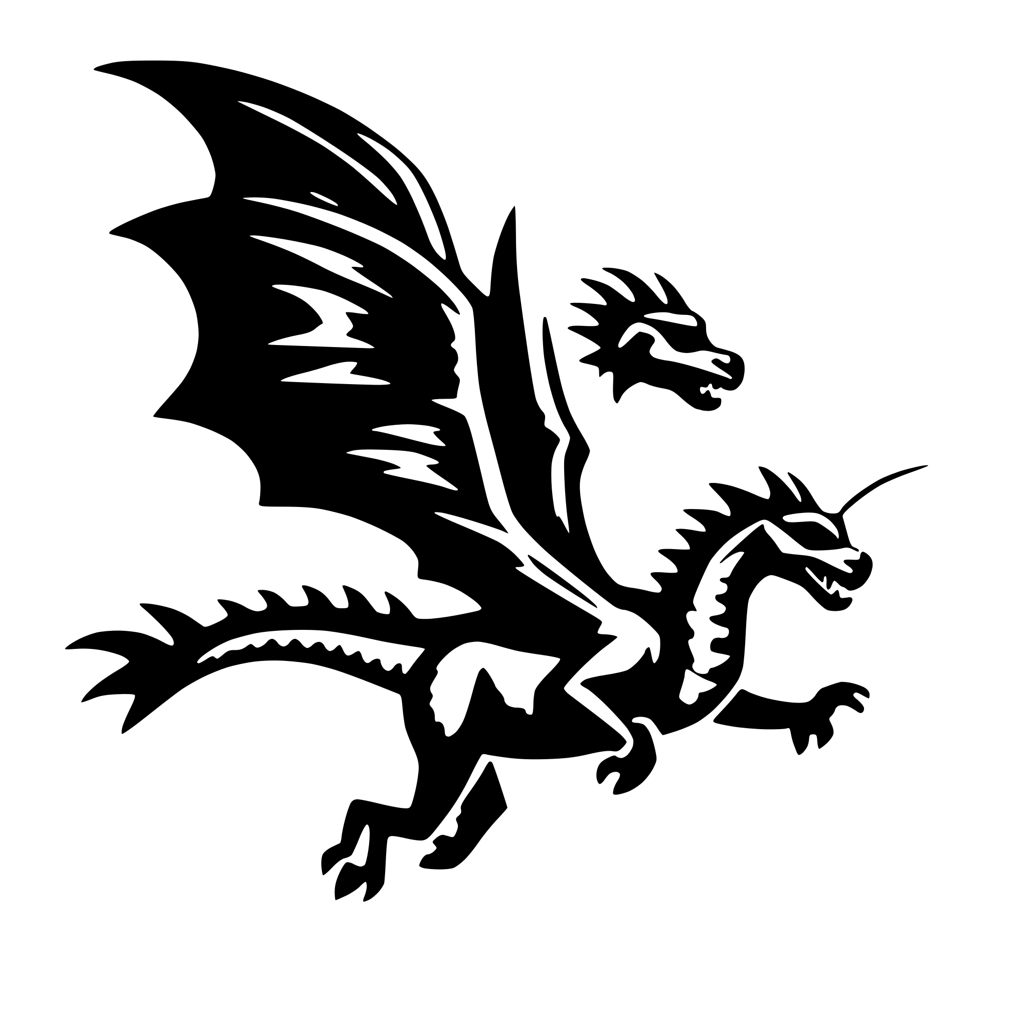 AI-generated SVG of a dragons take flight
