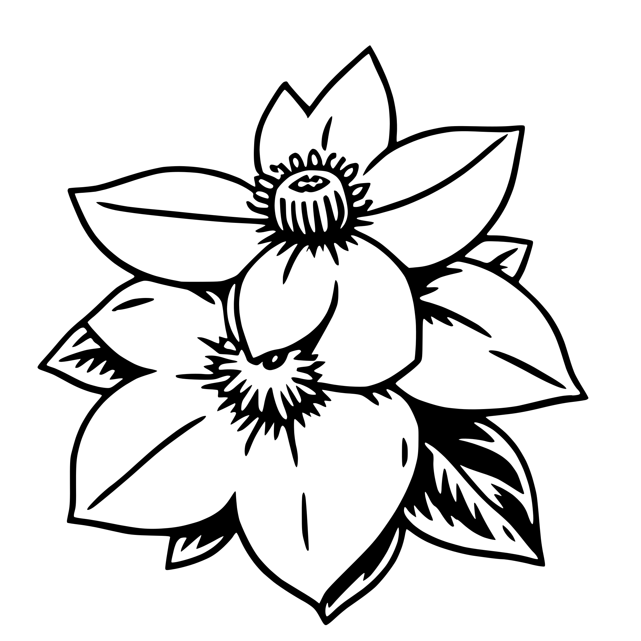 AI-generated SVG of 'clematis'