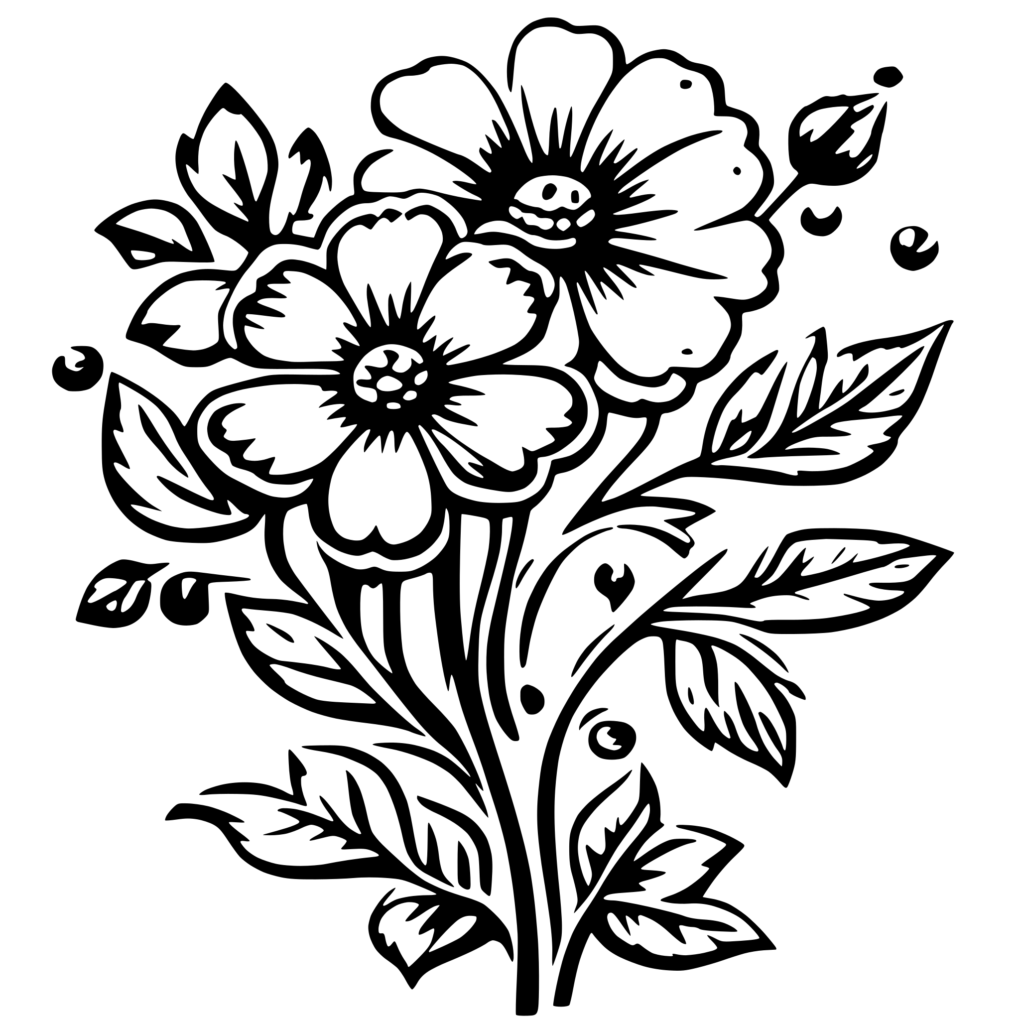 AI-generated SVG of 'Floral filligree pattern'