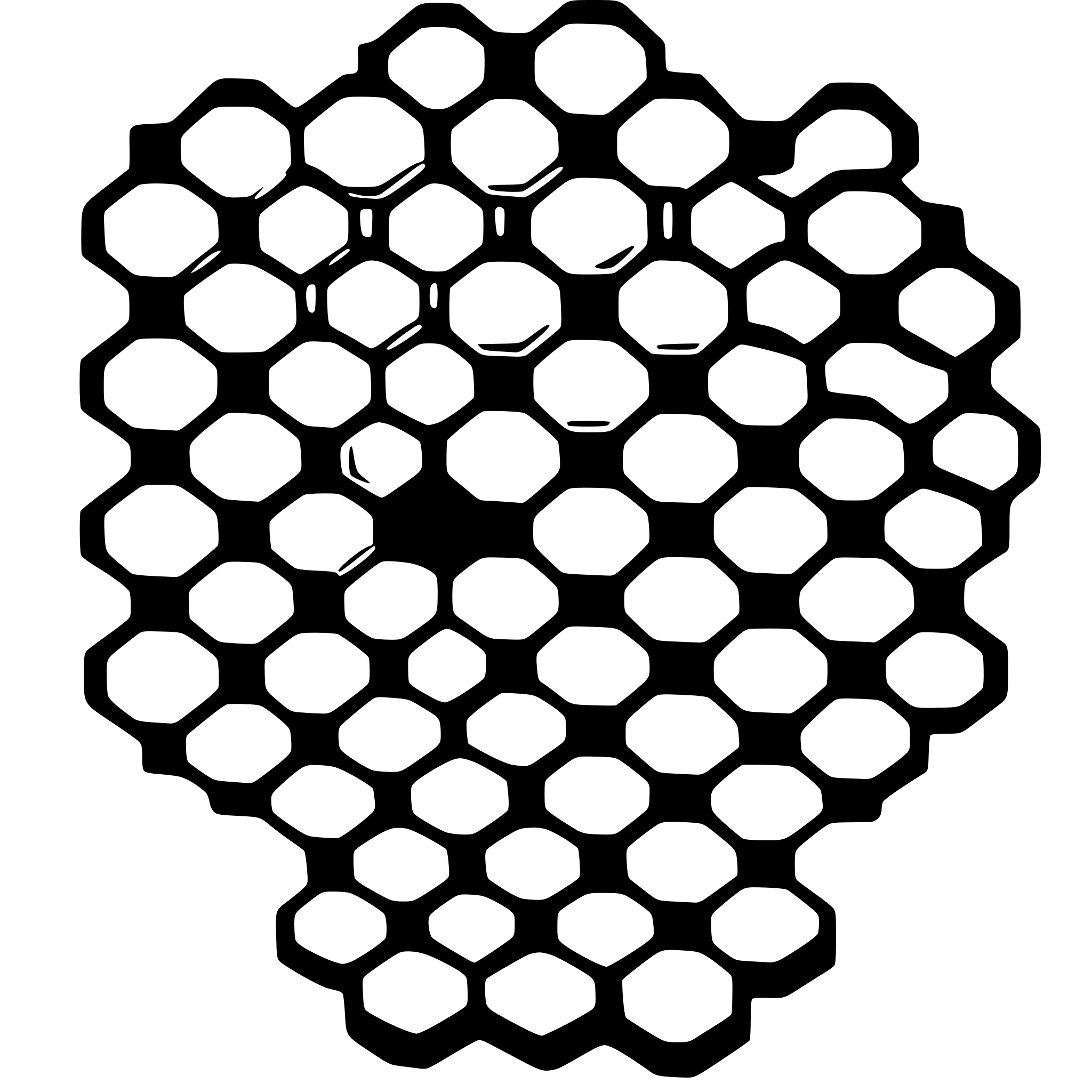 AI-generated SVG of a honey comb