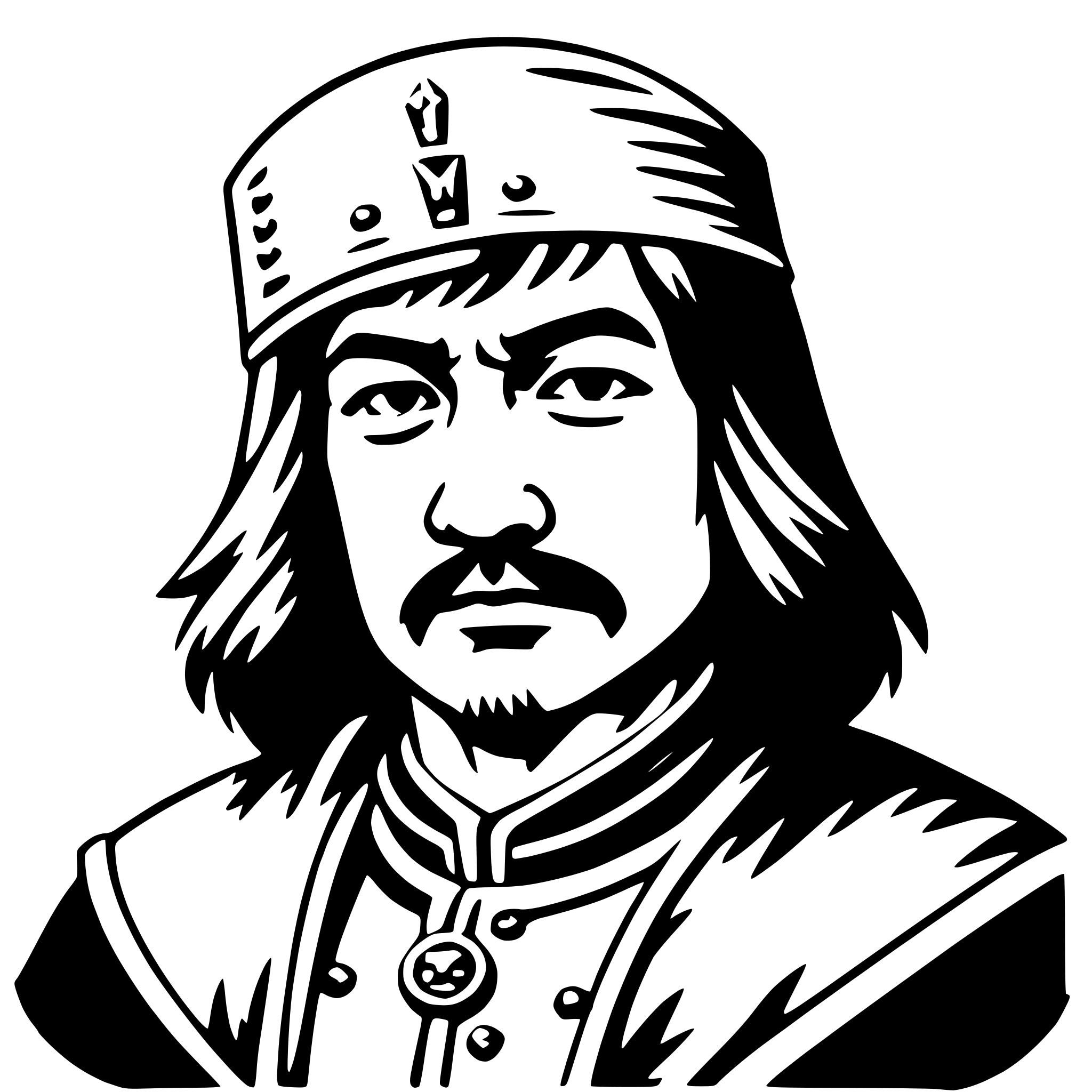 AI-generated SVG of 'genghis khan'