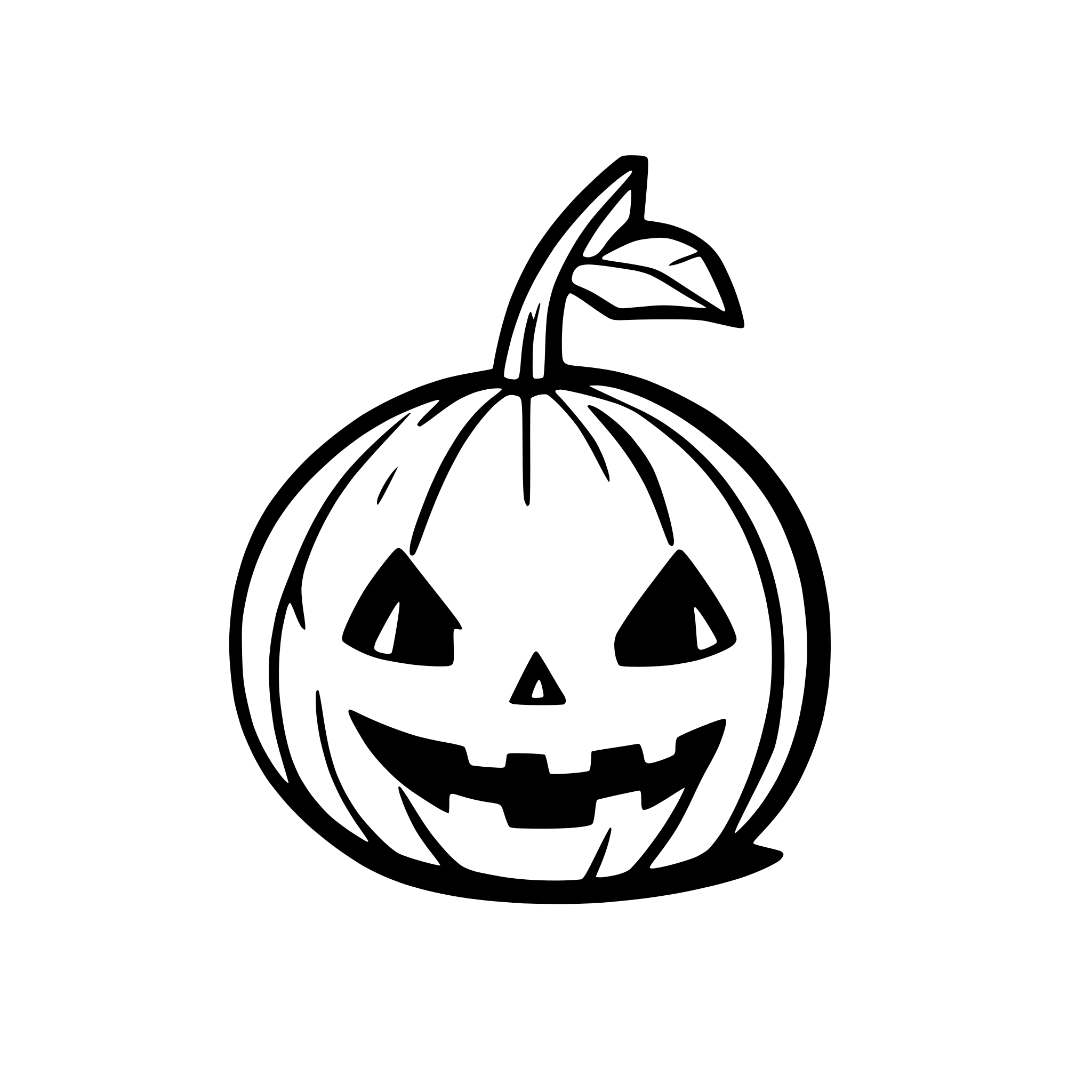 AI-generated SVG of 'a halloween pumpkin'
