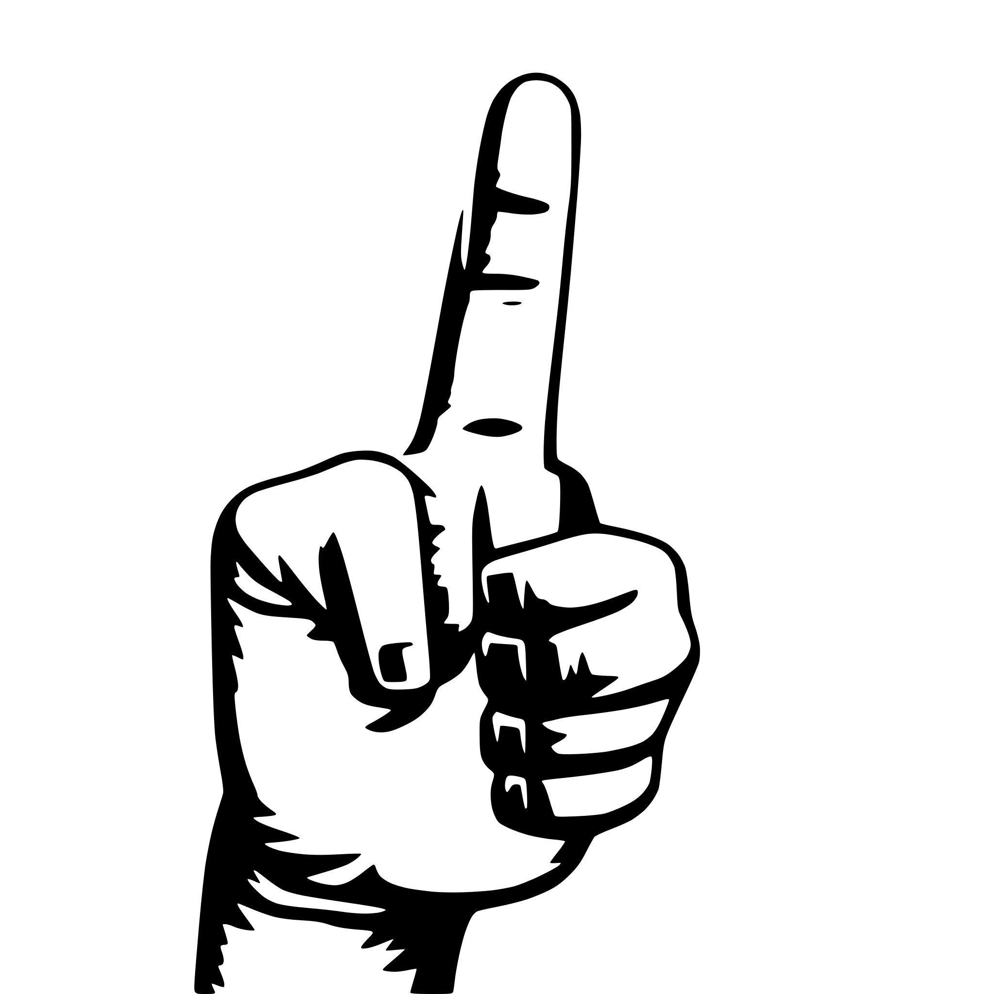 AI-generated SVG of a slib someone the middle finger